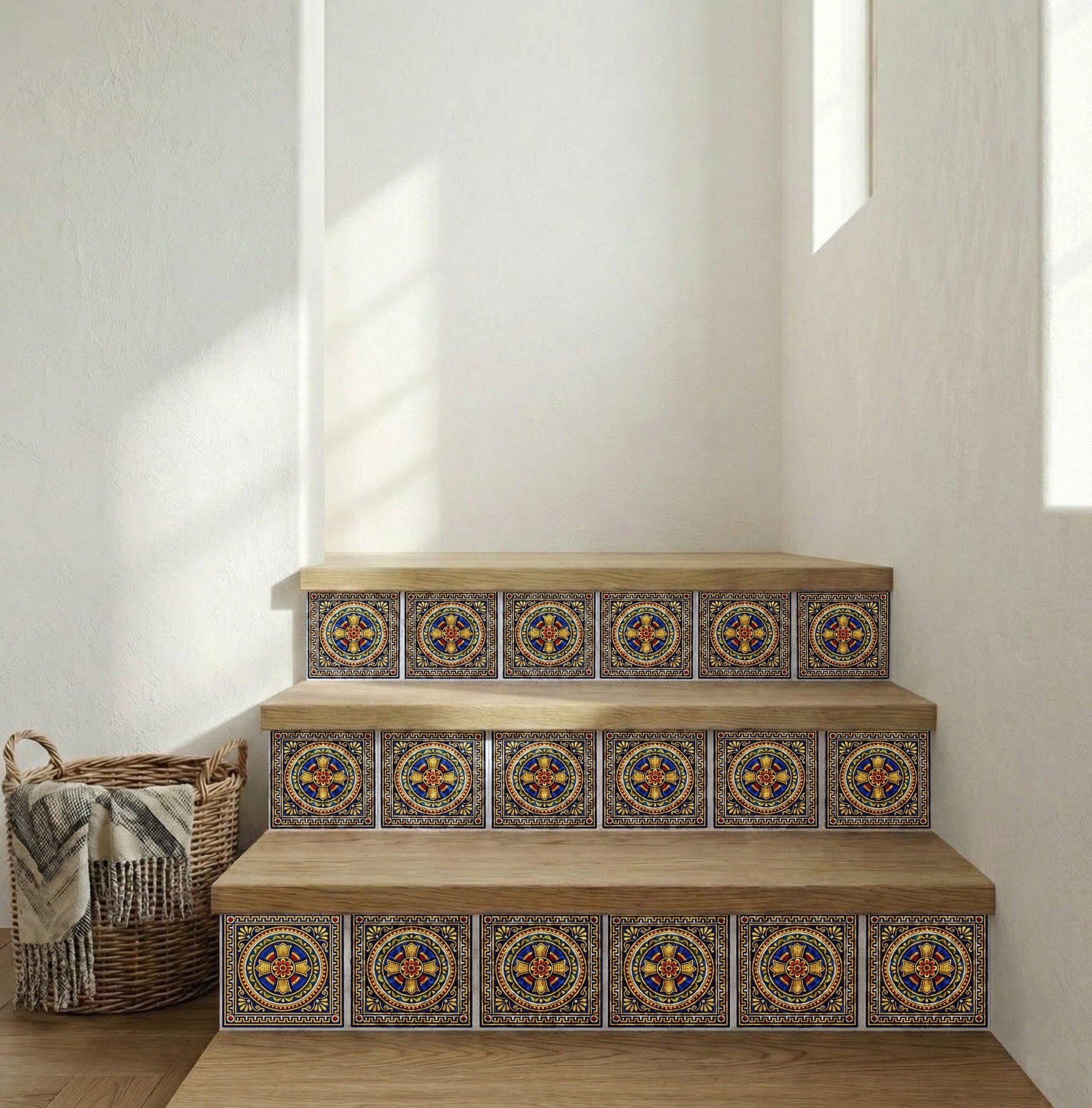 Vatican Mosaic Cross — Precision-Line Geometry Ceramic Tile