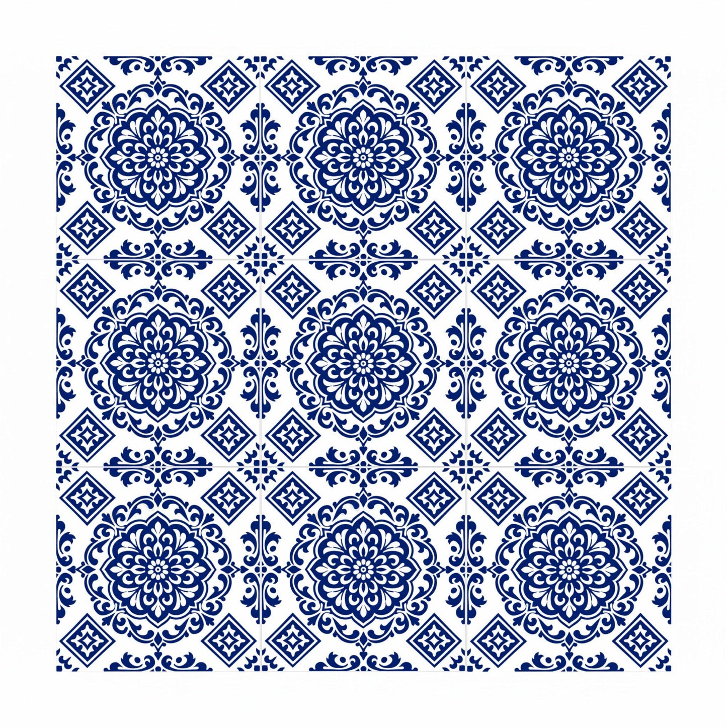 Azulejo Seville Médaillon Bleu — Style Andalou
