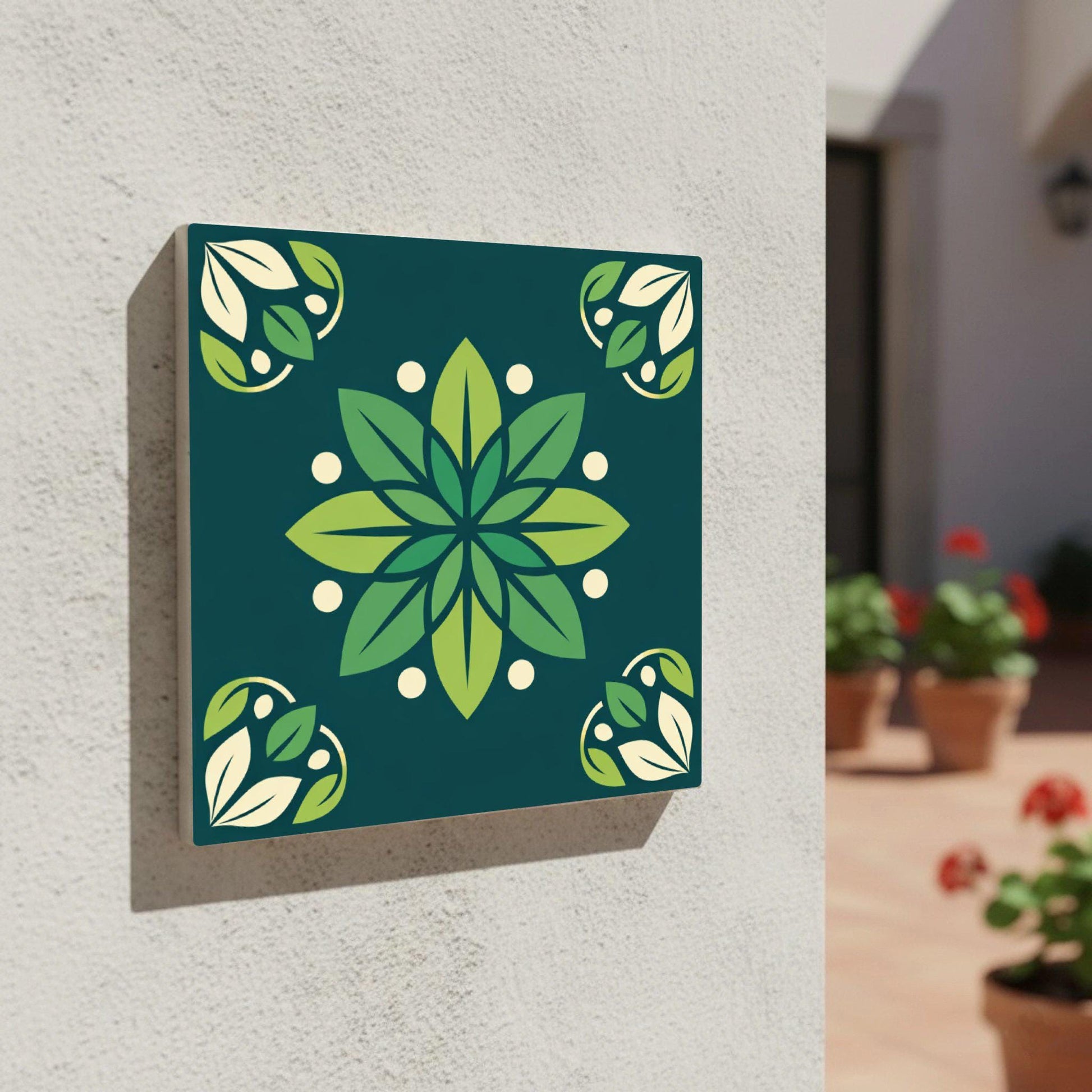 Azulejo Emerald botánico