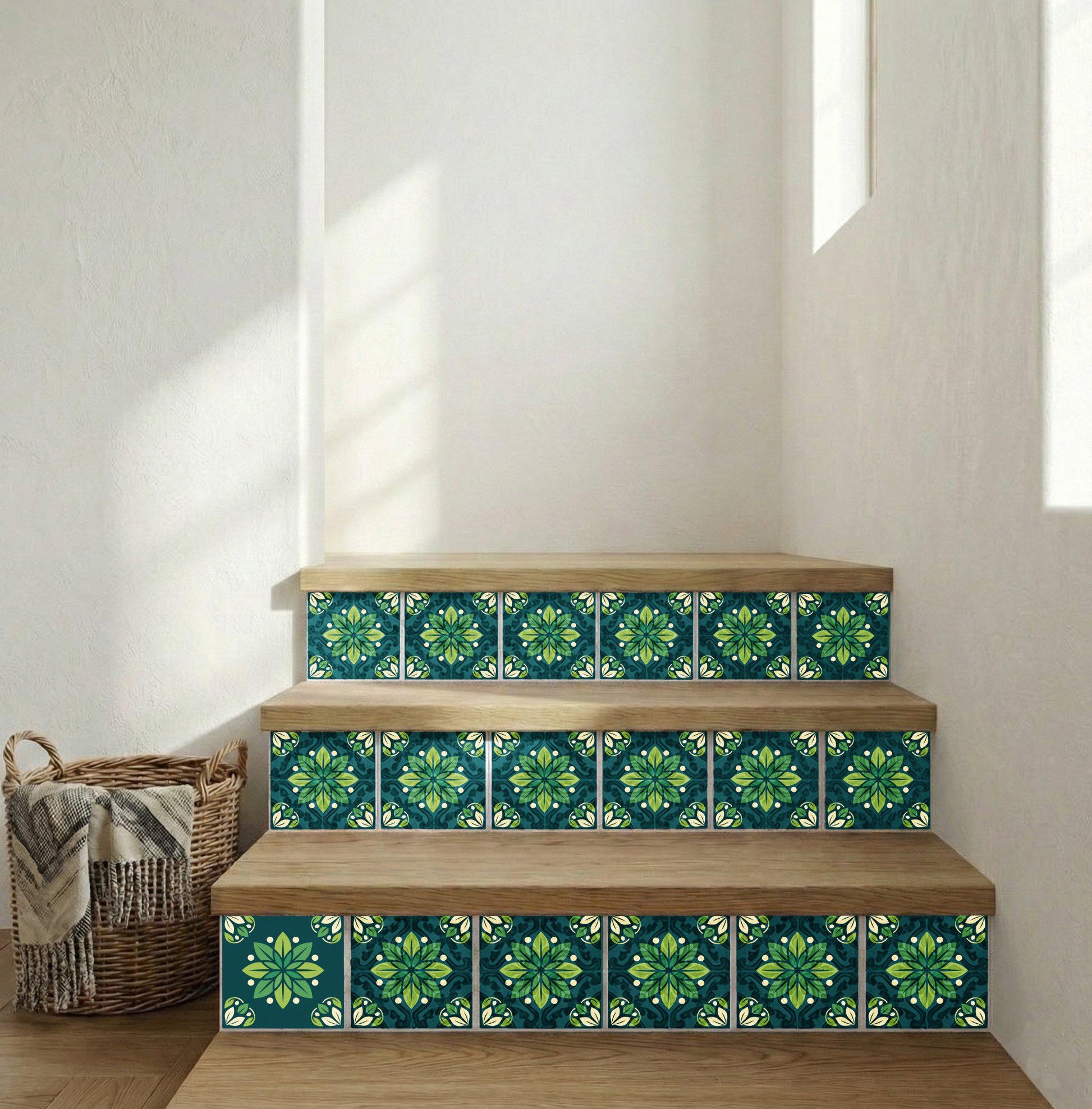 Azulejo Emerald botánico