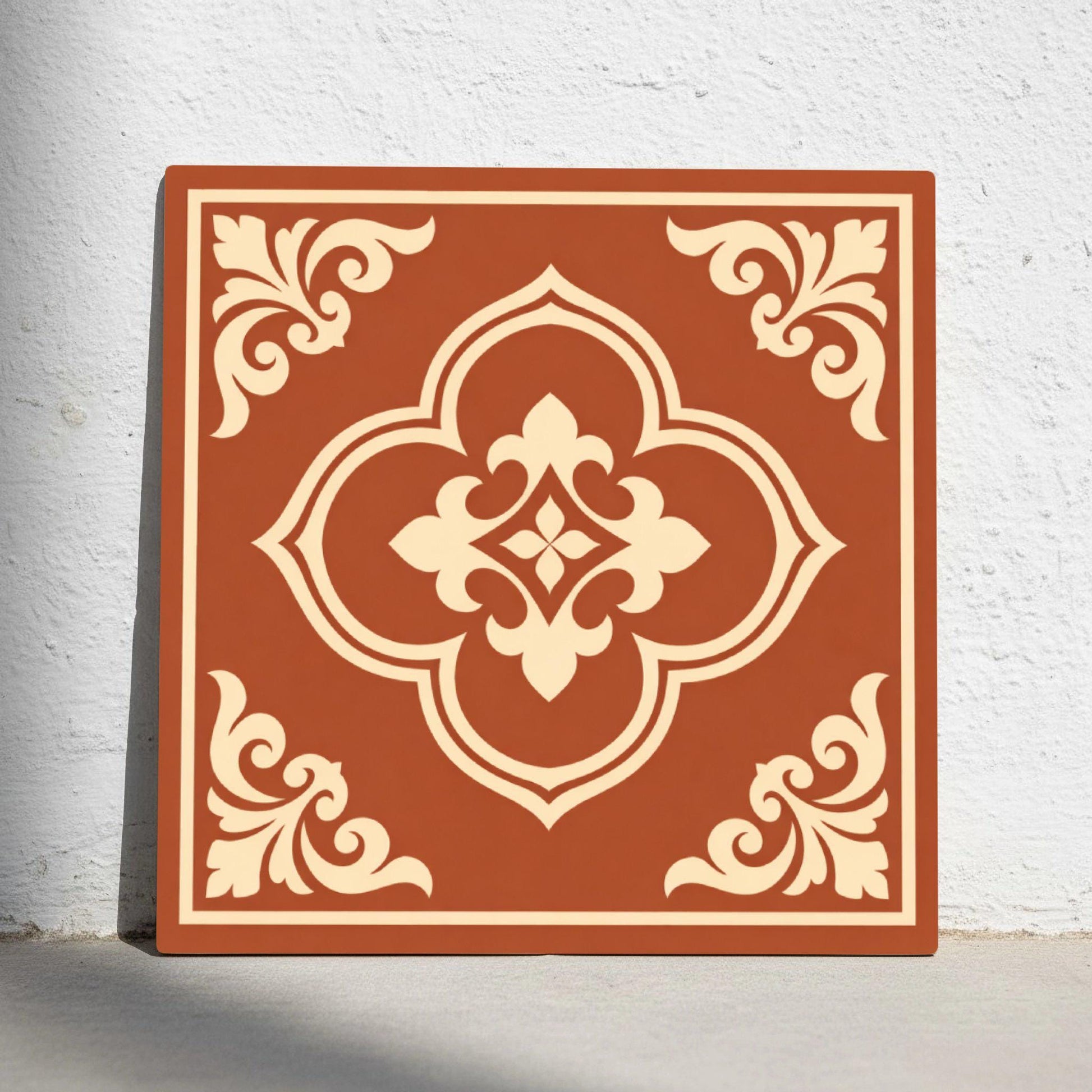 Azulejo Terracotta Ornamentale — Piastrella Mediterranea da Cucina