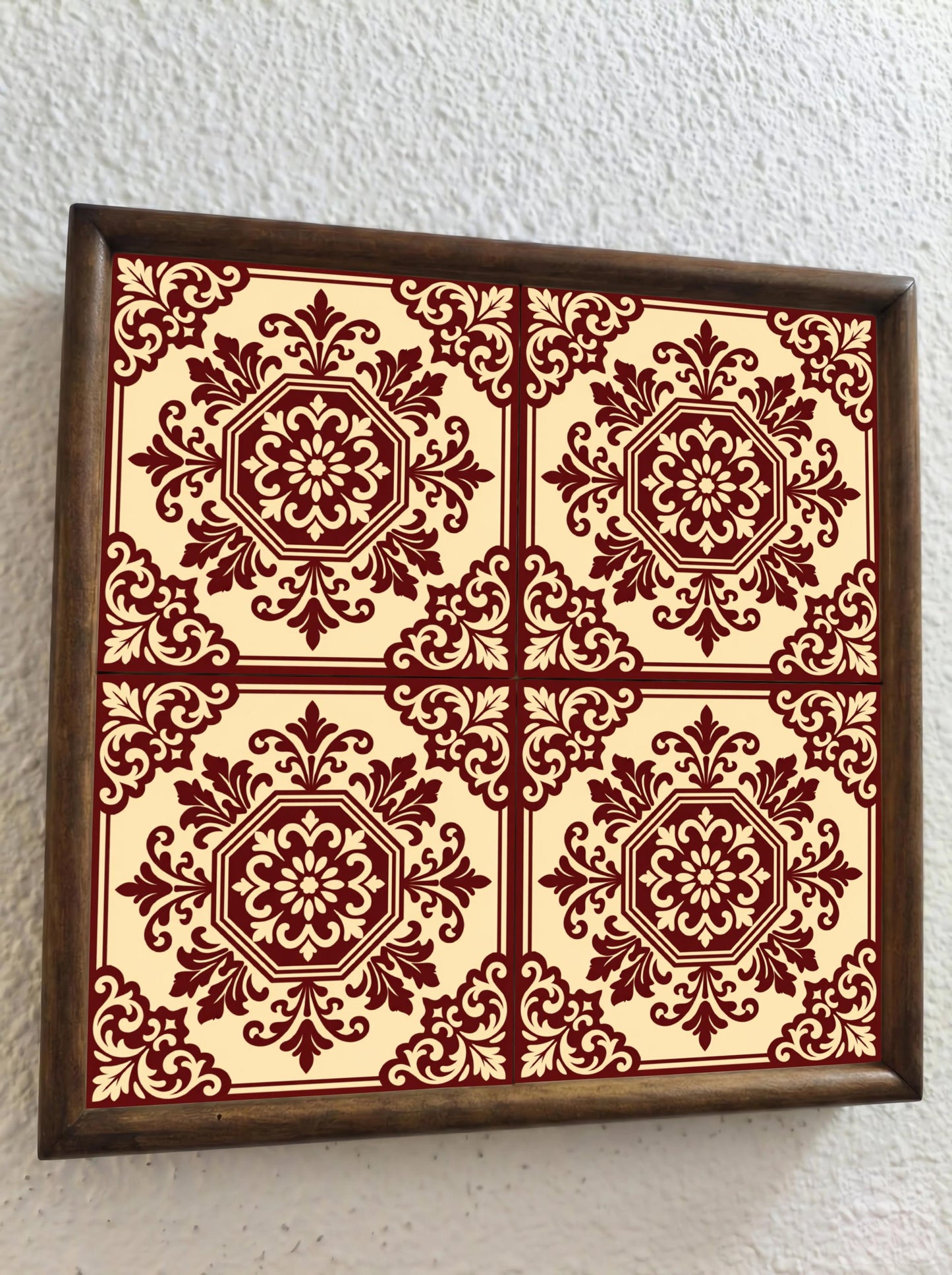 Florence Renaissance Terracotta · Carreau Mural — Géométrie aux Lignes Précises