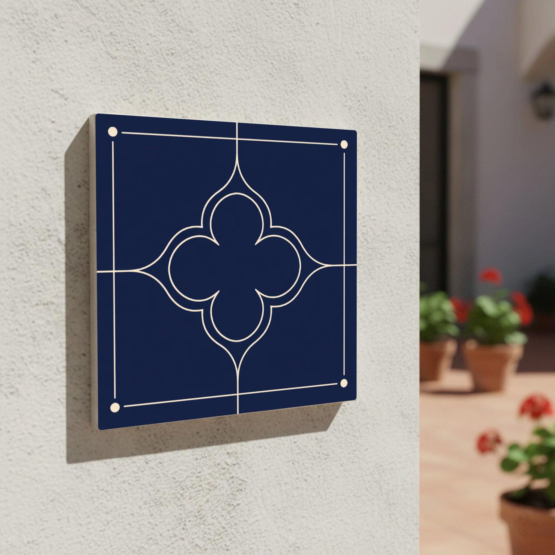 Ceramic Tile Paros Midnight — Vintage-Style Ornament