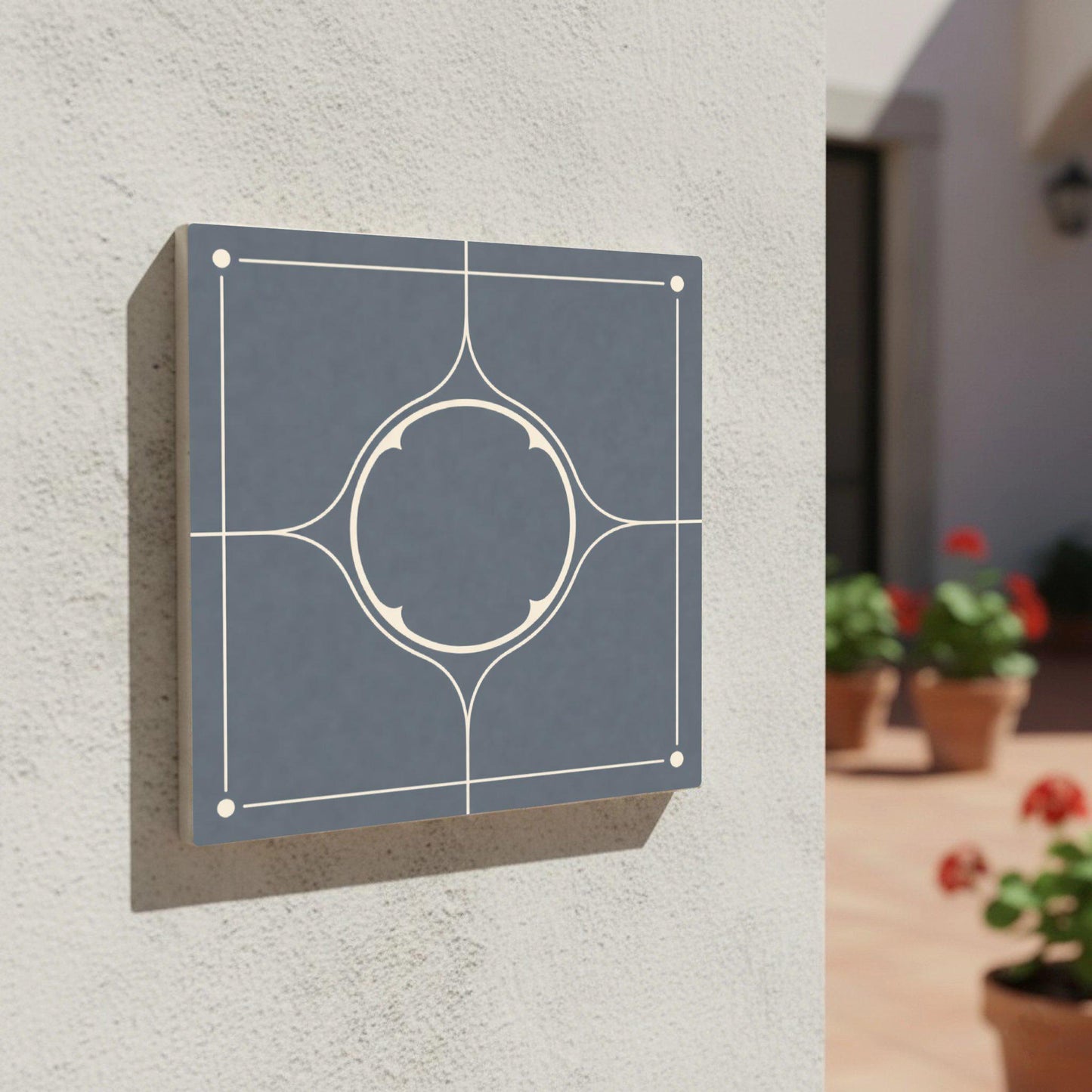 Ceramic Tile Grey Stone Style Minimalist — Vintage-Style Ornament