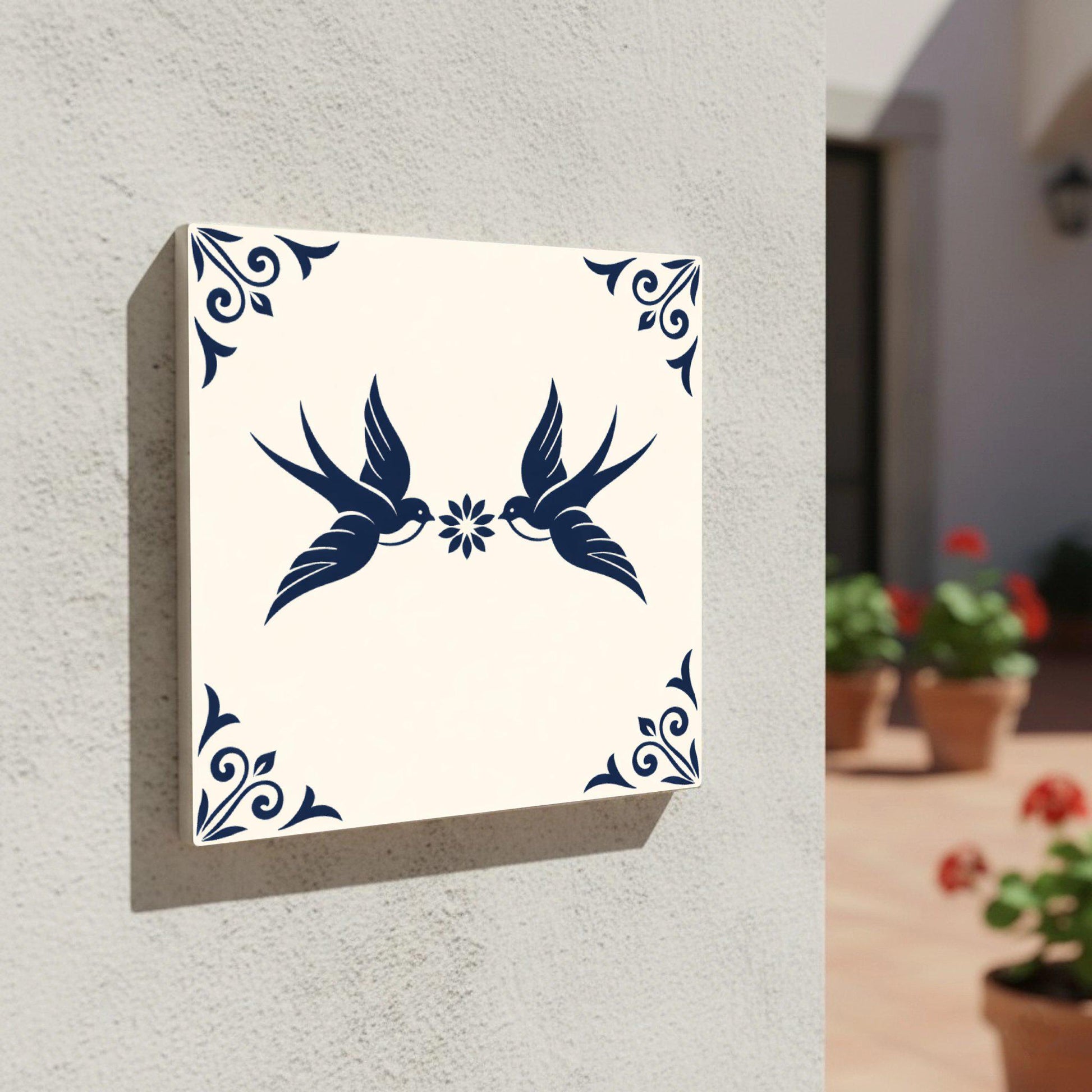 Odessa Bleu Hirondelle · Carreau Mural — Décor Côtier Méditerranéen