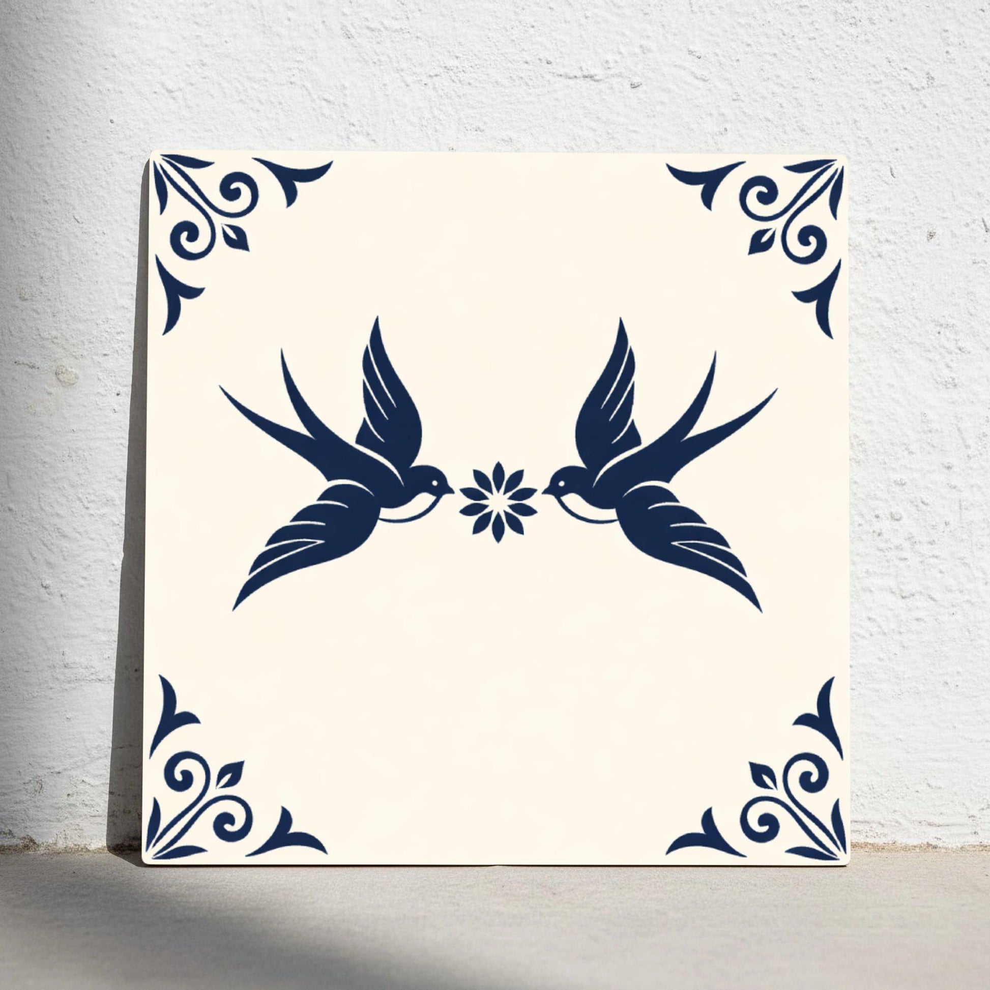 Odessa Bleu Hirondelle · Carreau Mural — Décor Côtier Méditerranéen