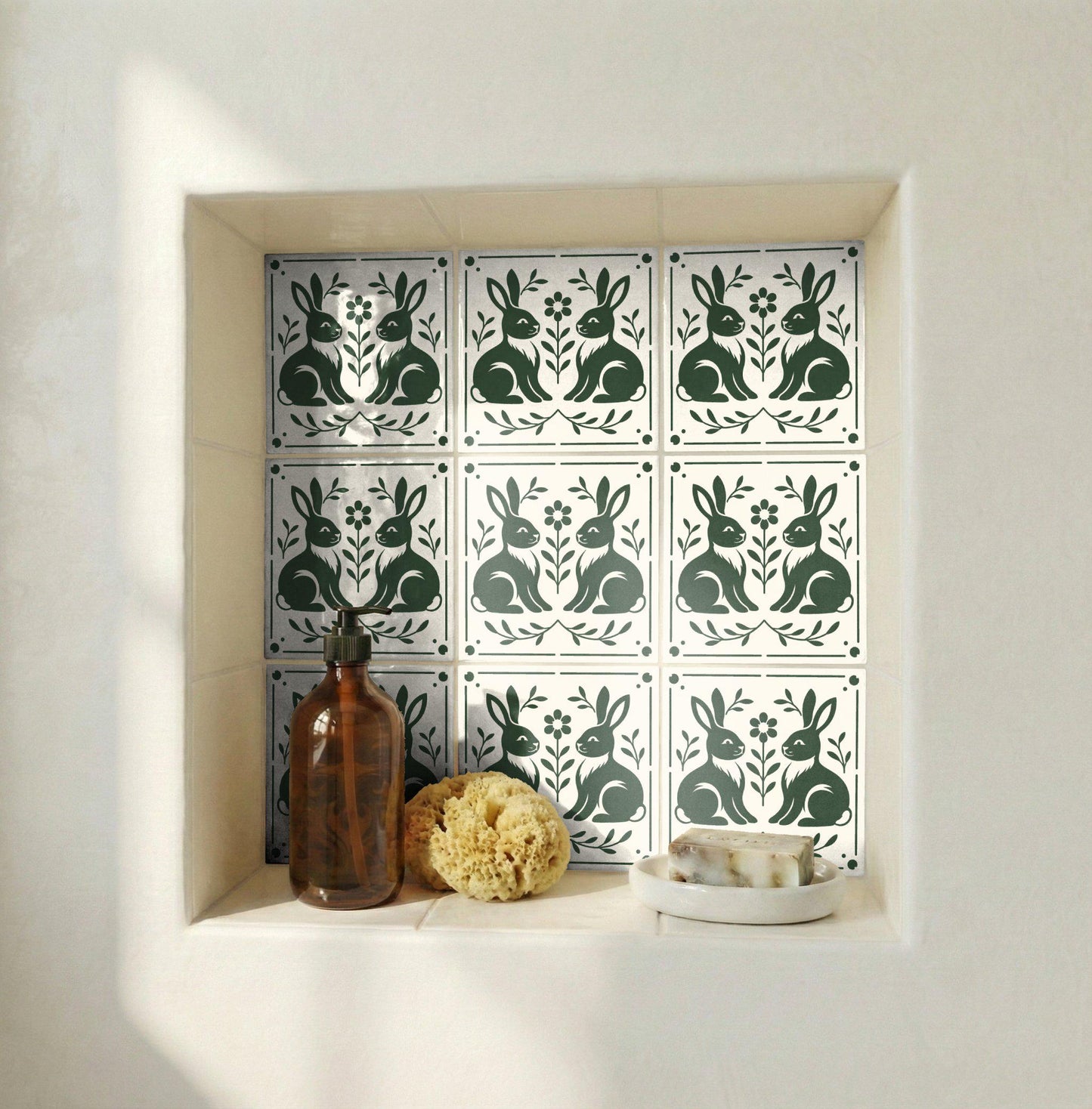 Salzburg Rabbit · Carreau Mural — Ornement Style Vintage