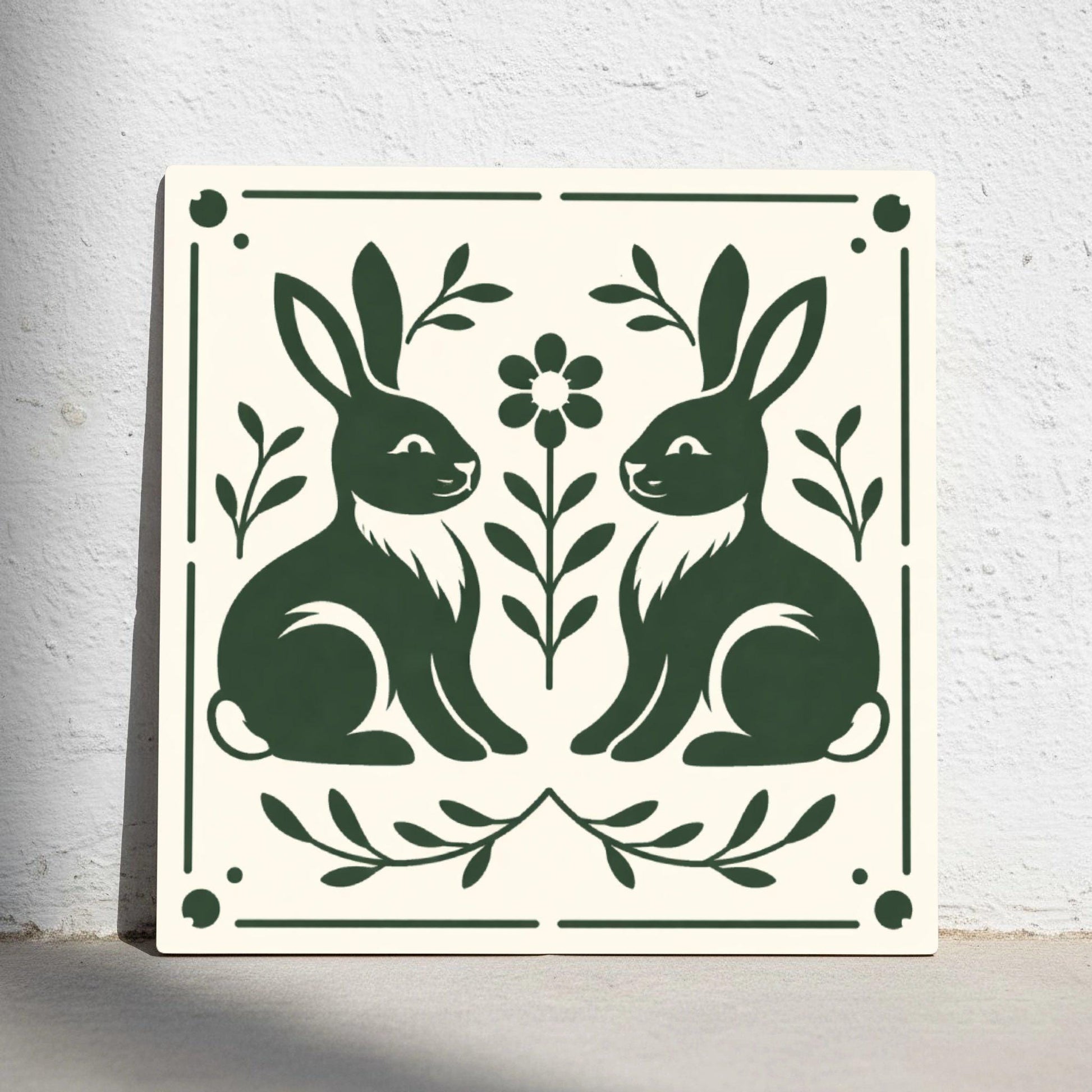 Salzburg Rabbit · Carreau Mural — Ornement Style Vintage