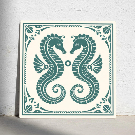 Azulejo Seahorse costero