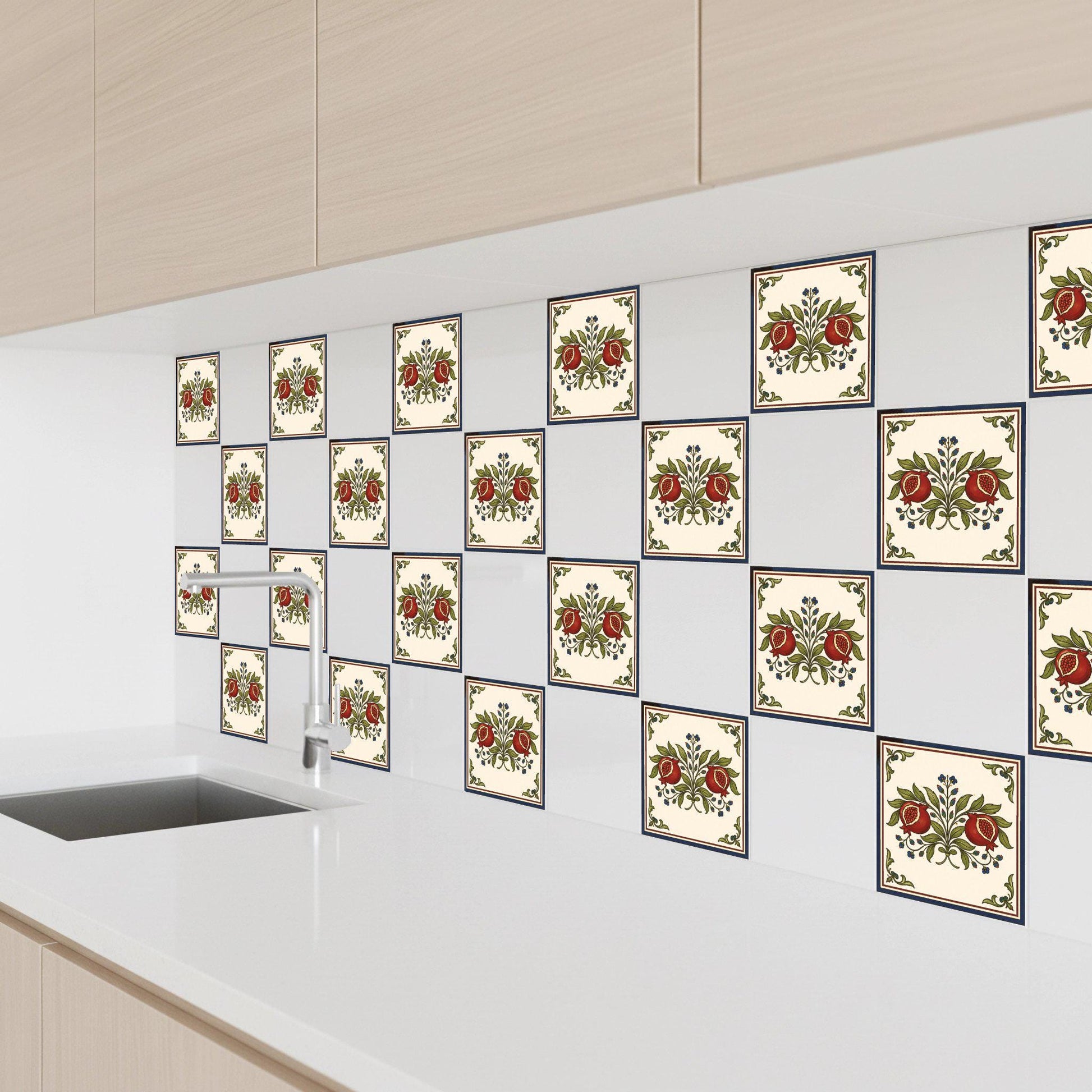 Azulejo-Fliese Granatapfel, Spanien Granatapfel — Maurisch-andalusisches Muster