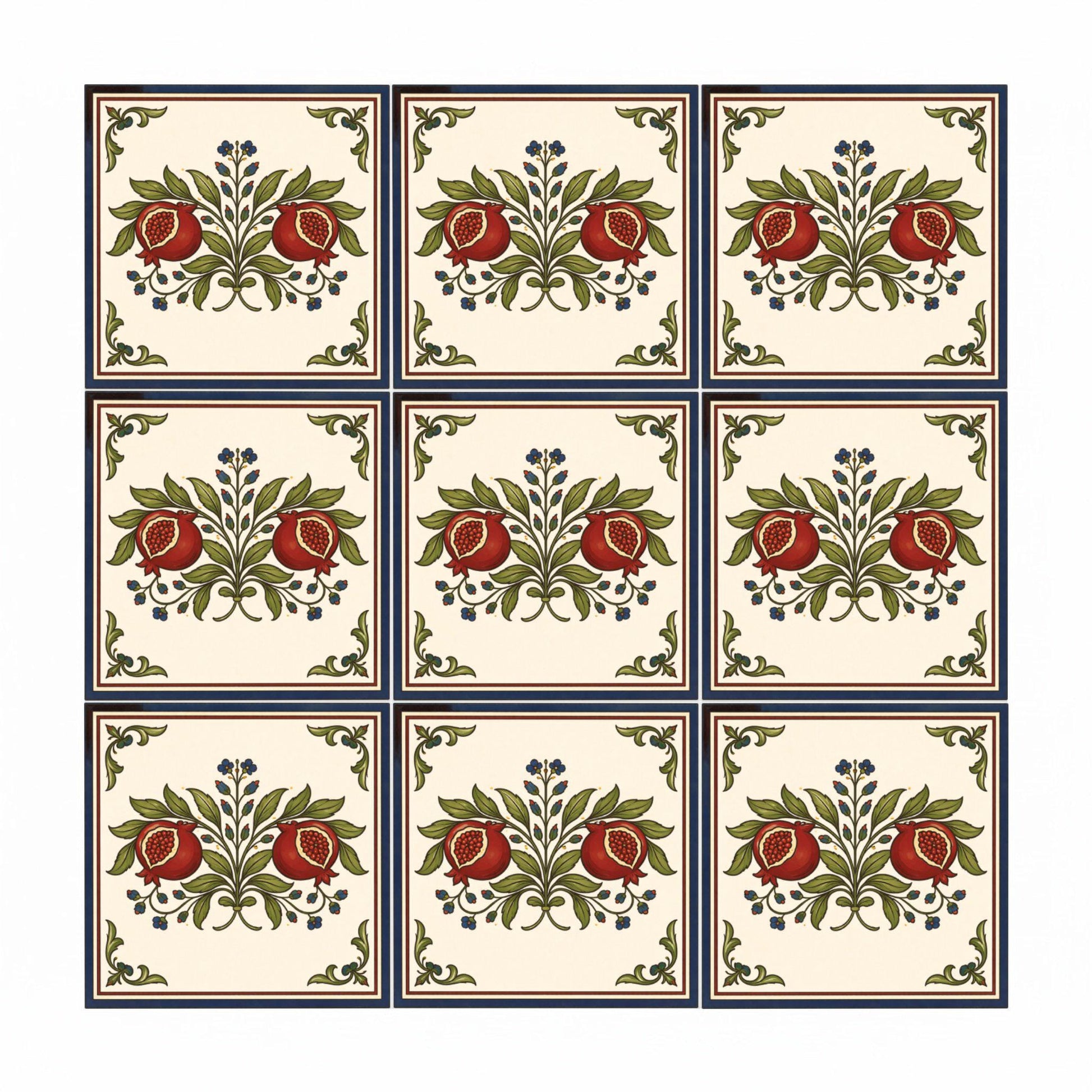 Azulejo-Fliese Granatapfel, Spanien Granatapfel — Maurisch-andalusisches Muster