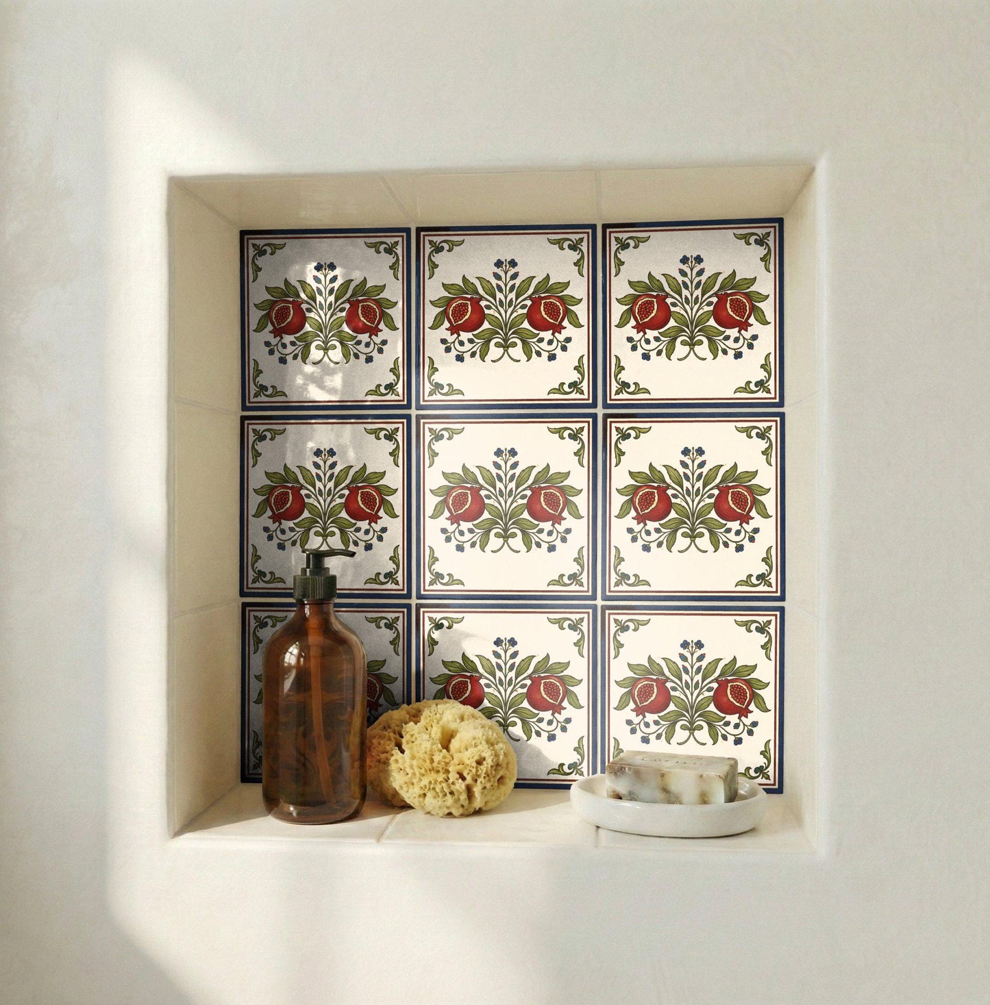 Azulejo-Fliese Granatapfel, Spanien Granatapfel — Maurisch-andalusisches Muster