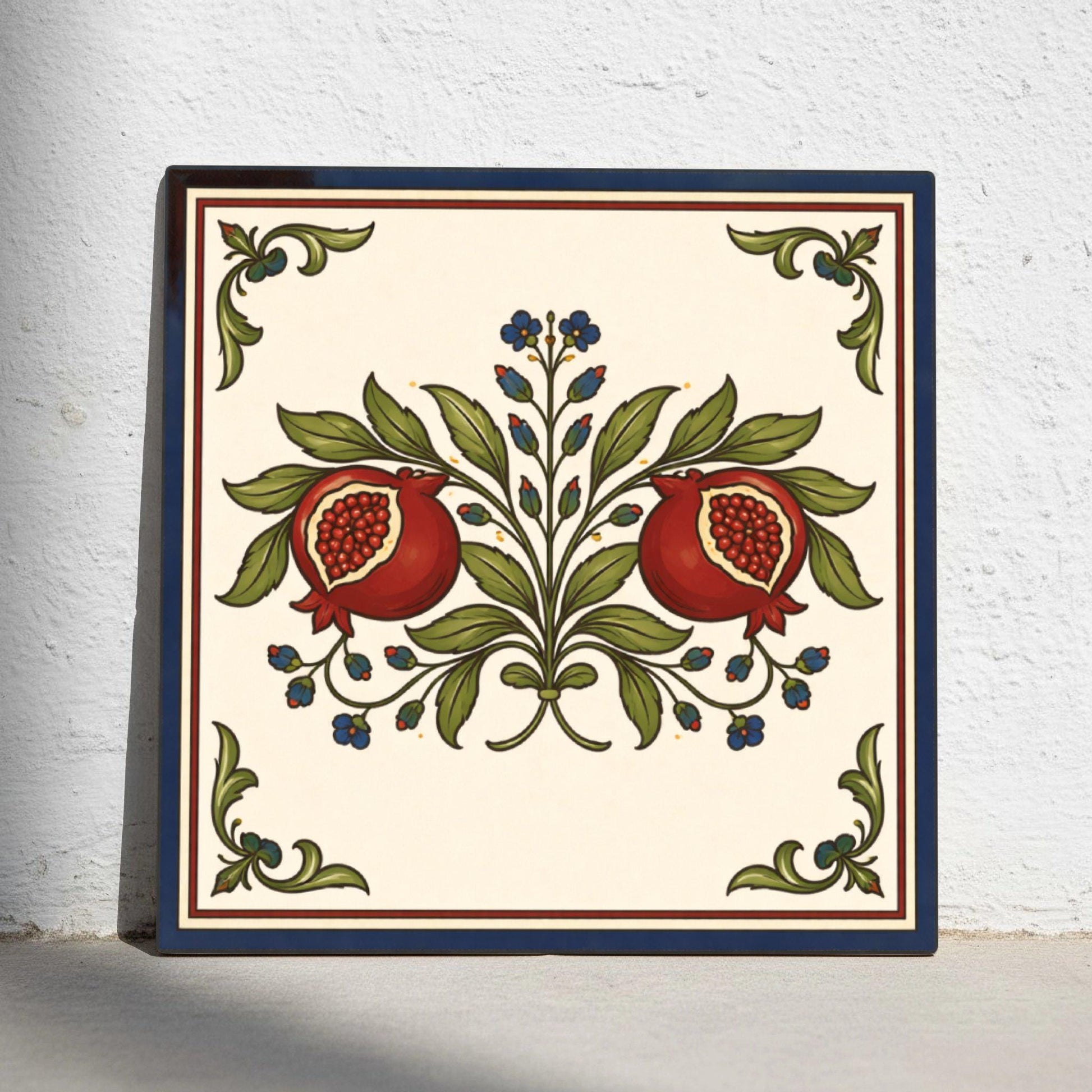 Azulejo-Fliese Granatapfel, Spanien Granatapfel — Maurisch-andalusisches Muster