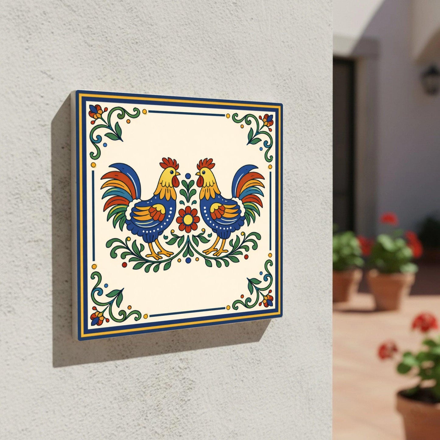 Carreau Vietri sul Mare gallo · Décor Intemporel