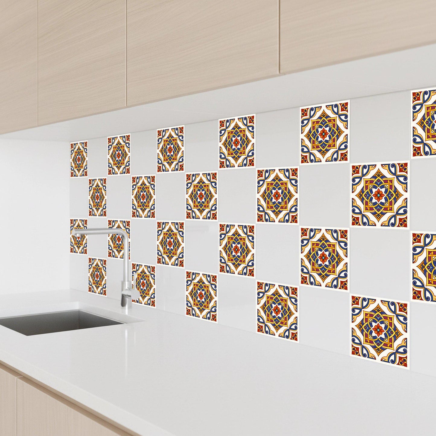 Majolika von Traditionelles Erbe · Keramik-Wandfliese — Modernes geometrisches Design