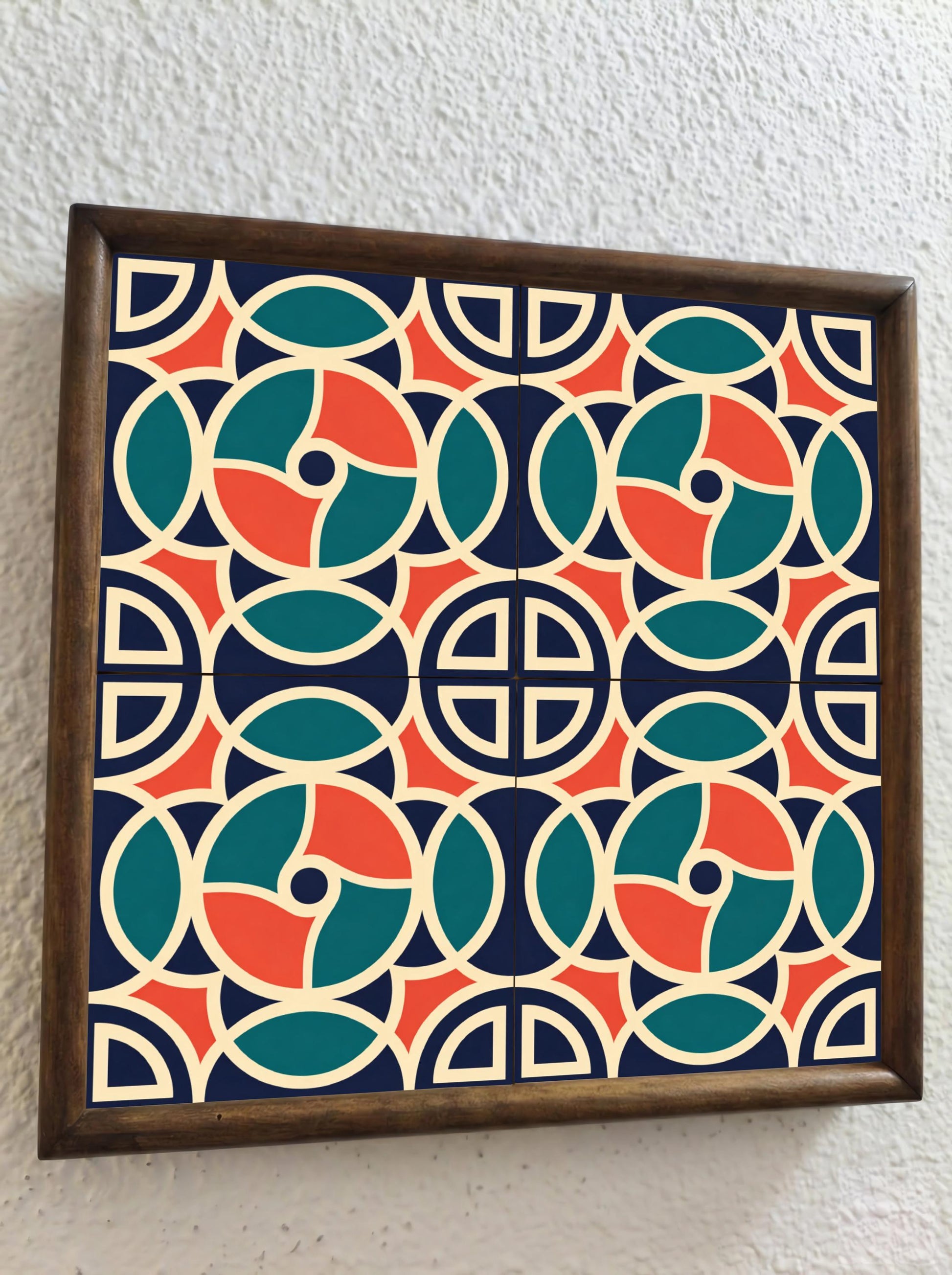 Retro Mediterranean — Geometric Pattern Decorative Tile