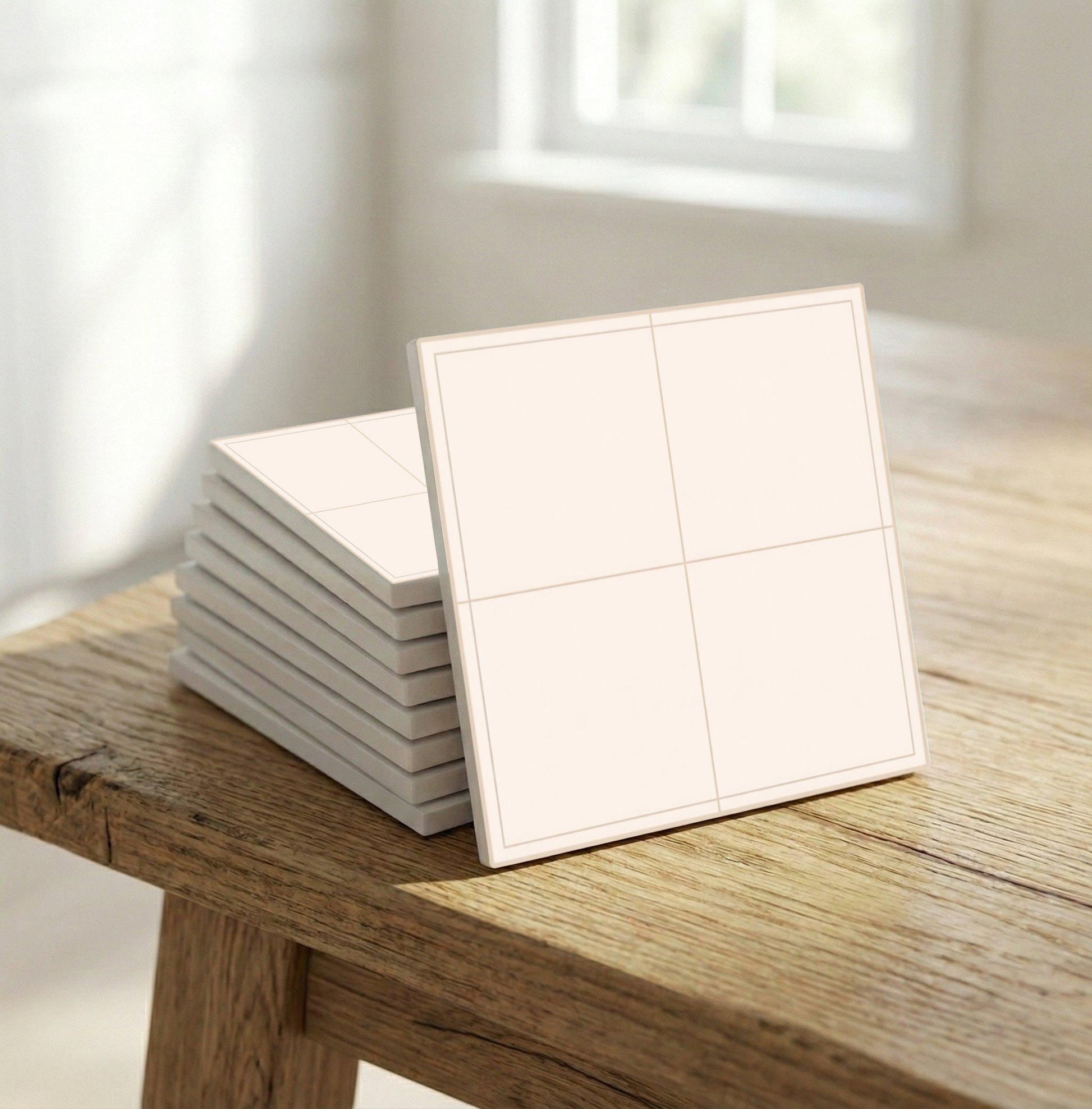 Mediterranean Minimalist · Ceramic Wall Tile — Coastal Mediterranean Décor