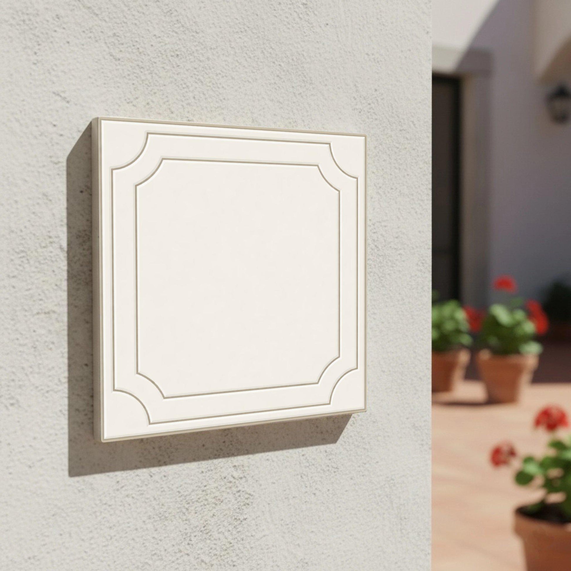 Ceramic Tile Suave marfil arquitectónico — Vintage-Style Ornament