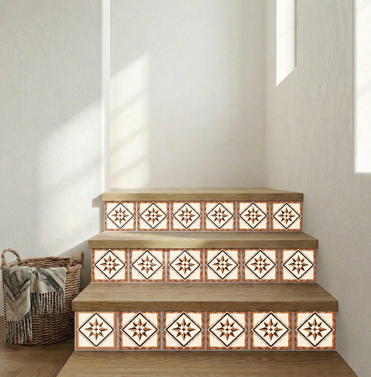 Compass Rose Star Mediterranean — Precision-Line Geometry Ceramic Tile