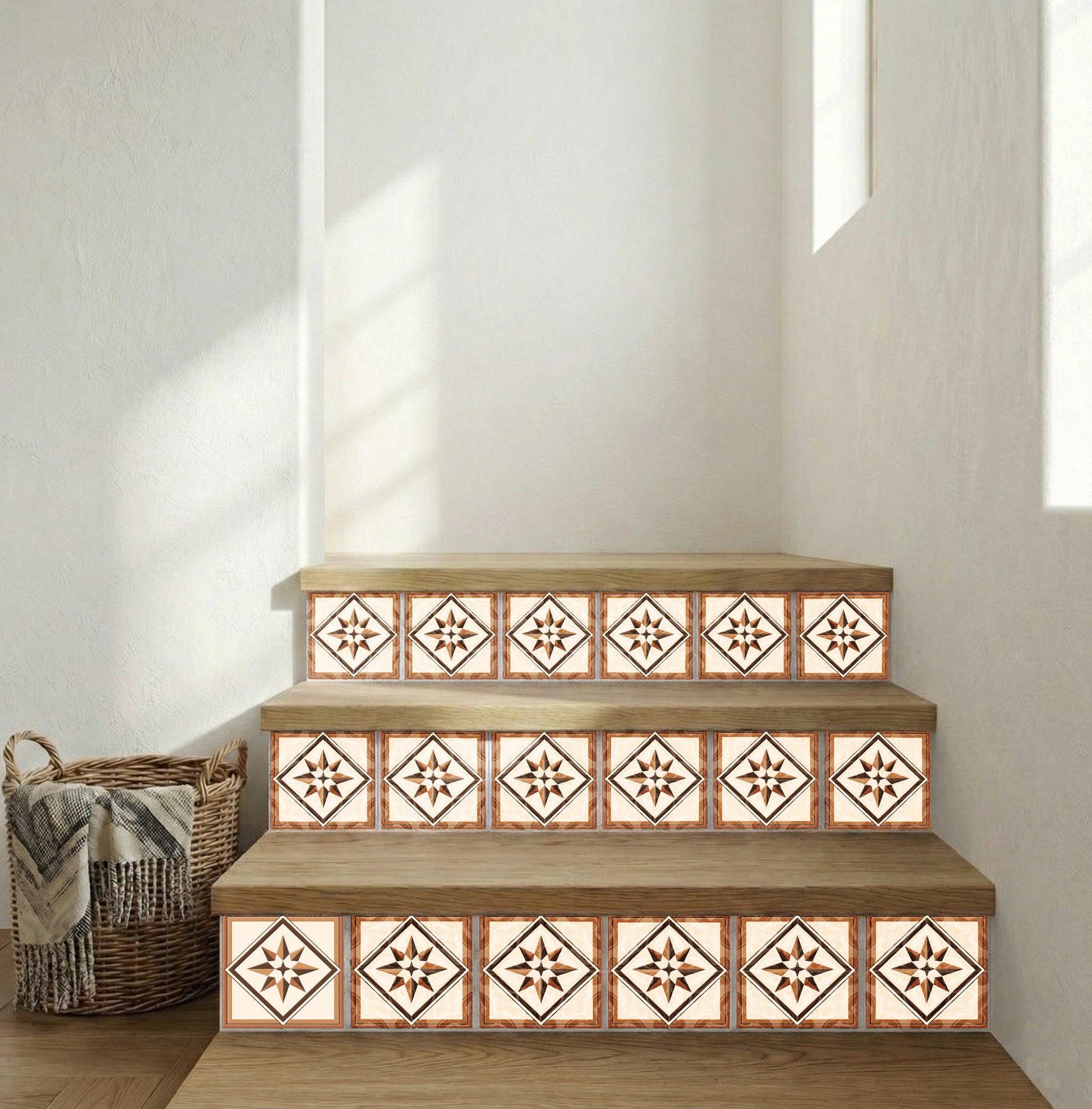Compass Rose Star Mediterranean — Precision-Line Geometry Ceramic Tile