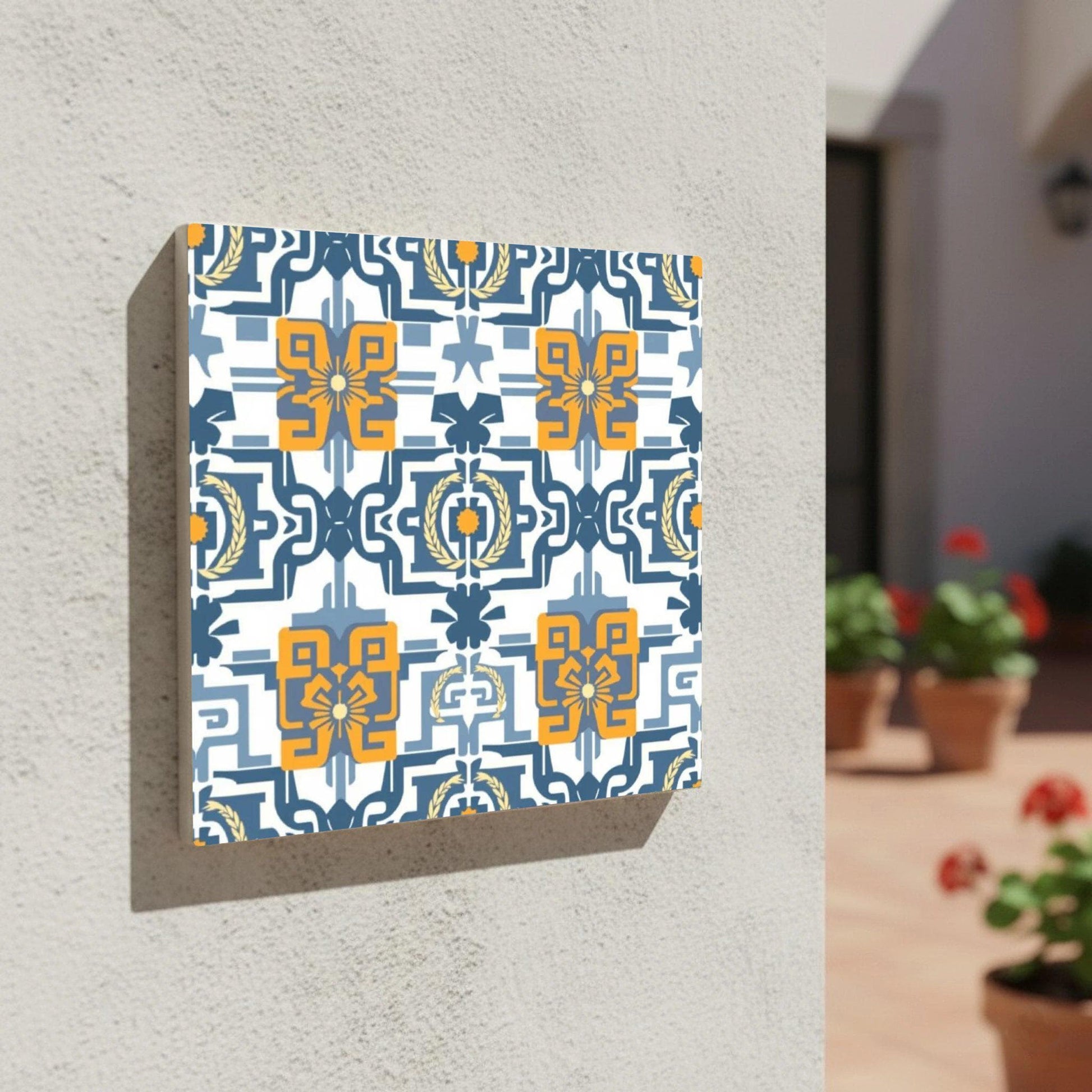 Thessaloniki · Keramik-Wandfliese — Ornament im Vintage-Stil