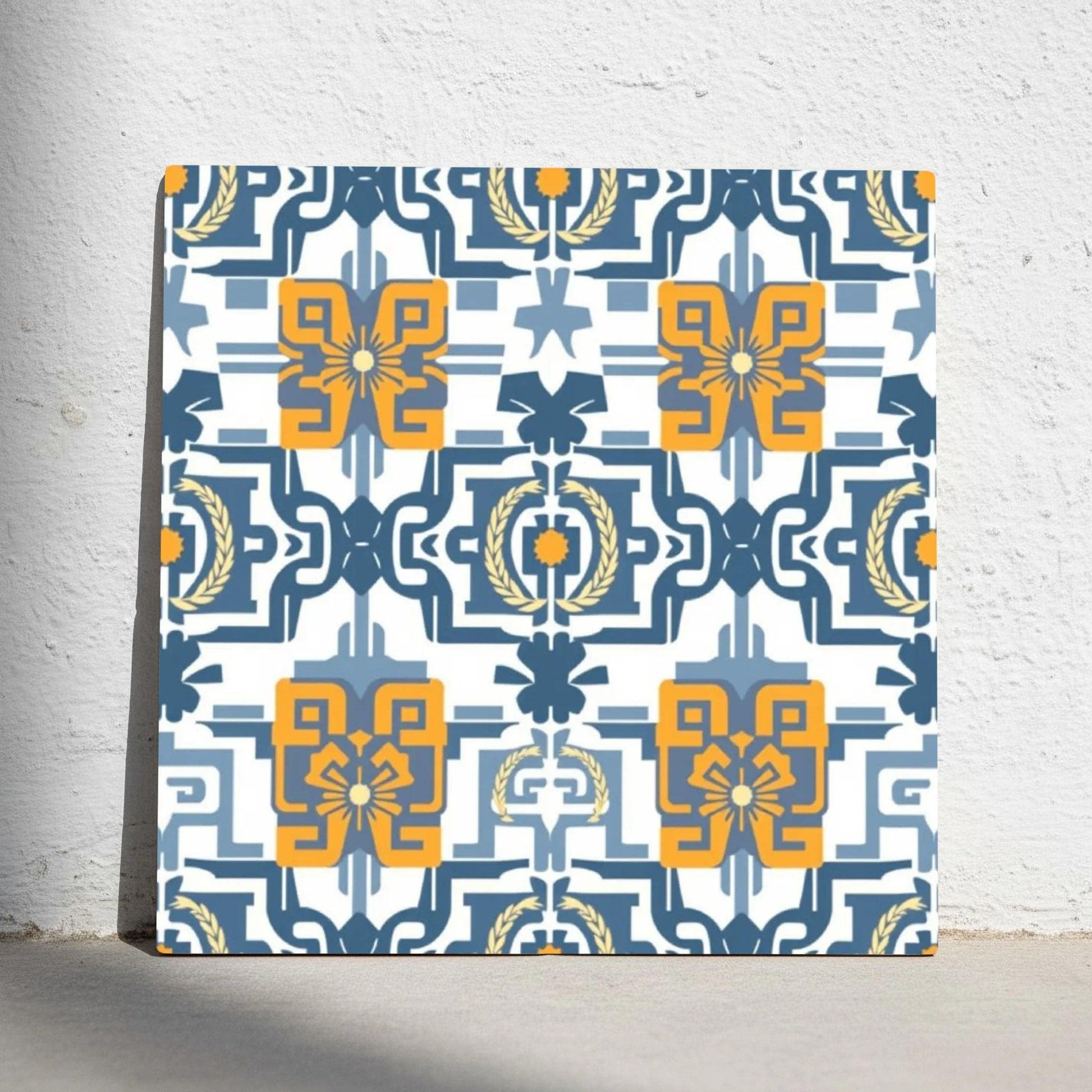 Thessaloniki · Keramik-Wandfliese — Ornament im Vintage-Stil