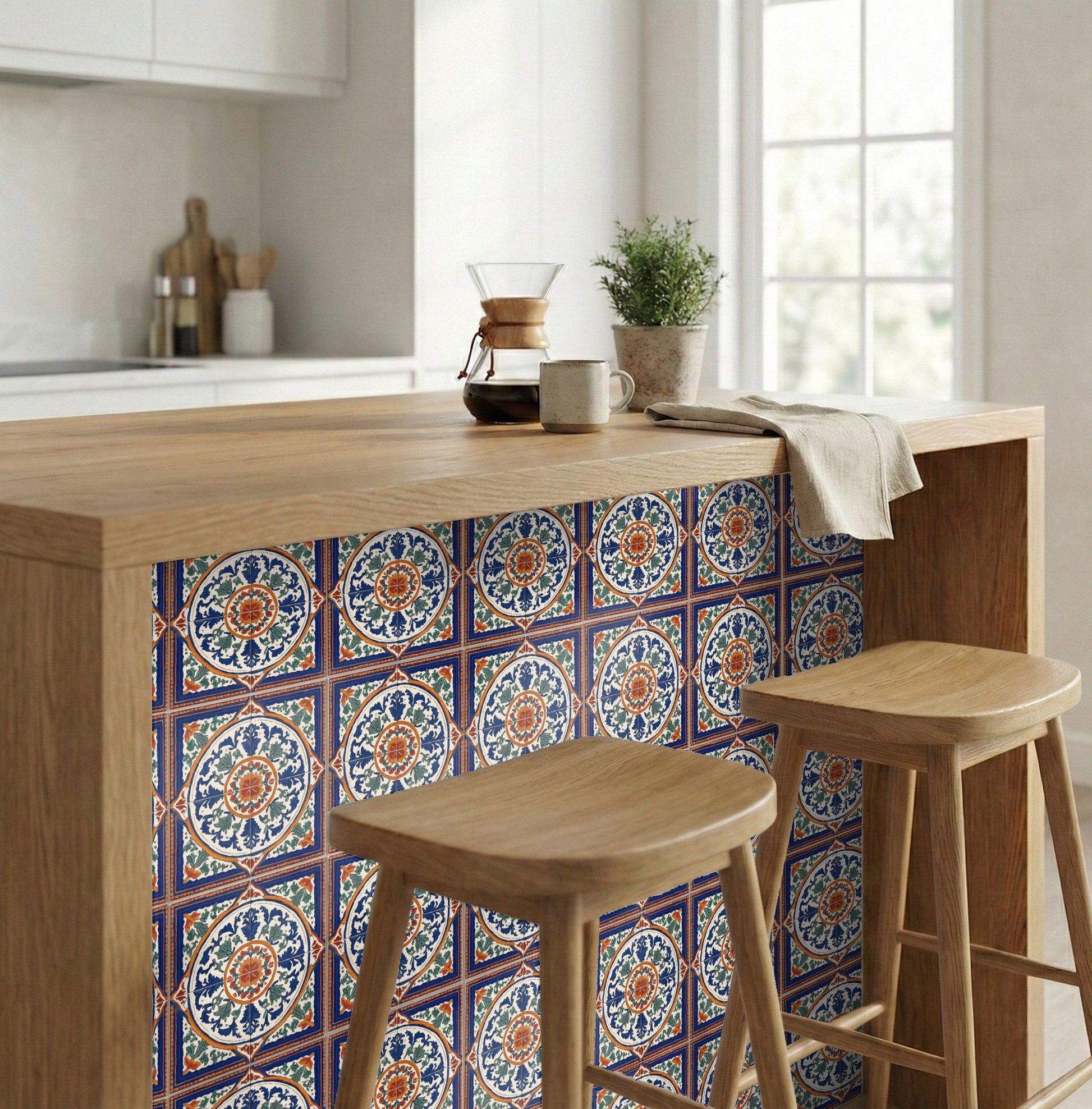 Azulejo-Fliese Maiolica Rosette — Klassisches Keramik-Ornament