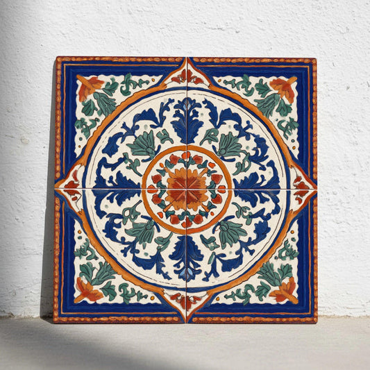 Azulejo Maiolica rosetón