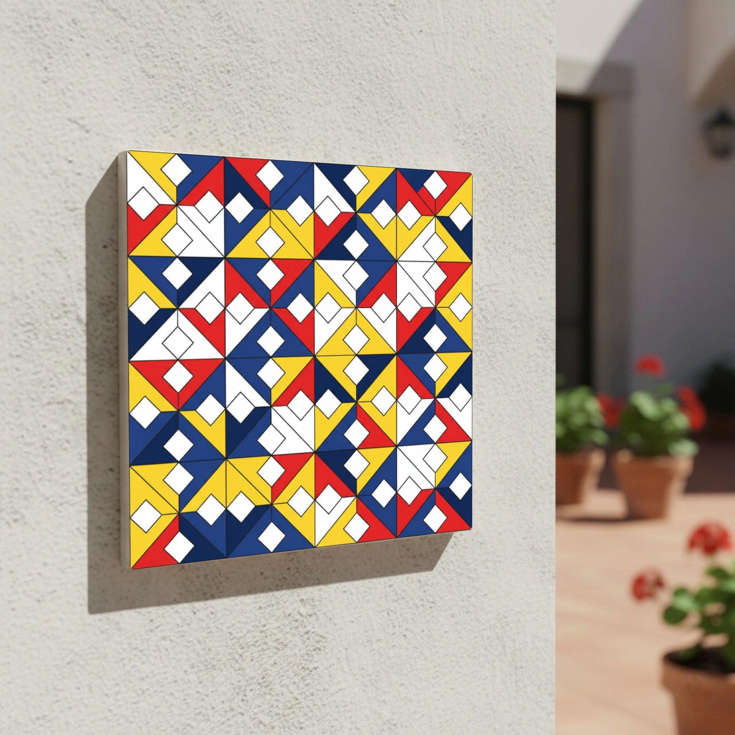 Ceramic Tile Primary Geometry — Modern Geometric Design
