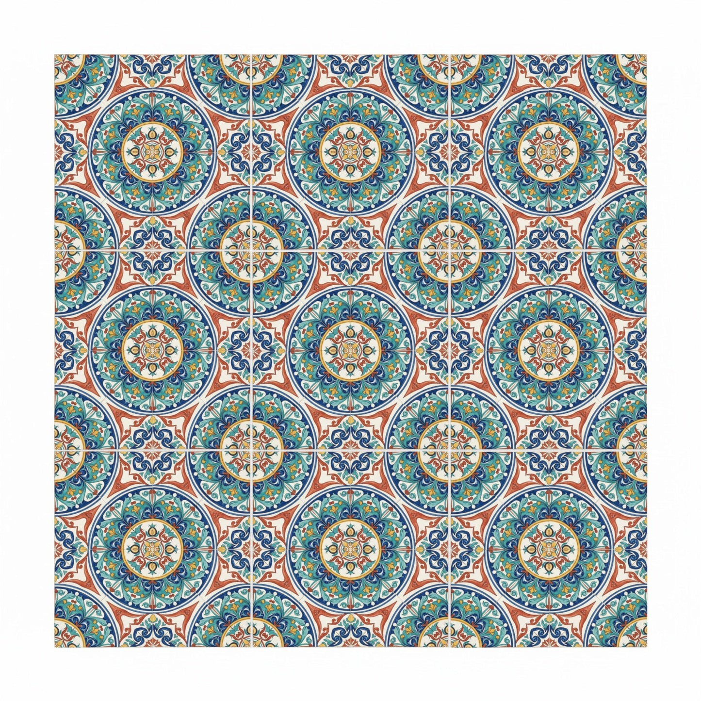 Azulejo Málaga ornamental medallón