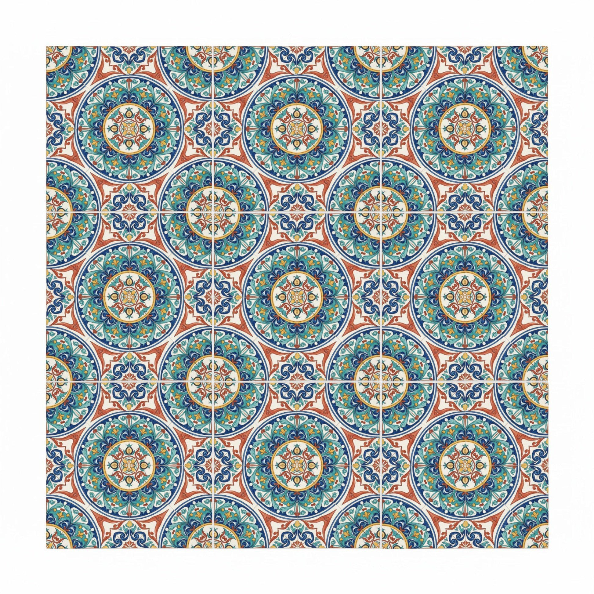 Azulejo Málaga ornamental medallón