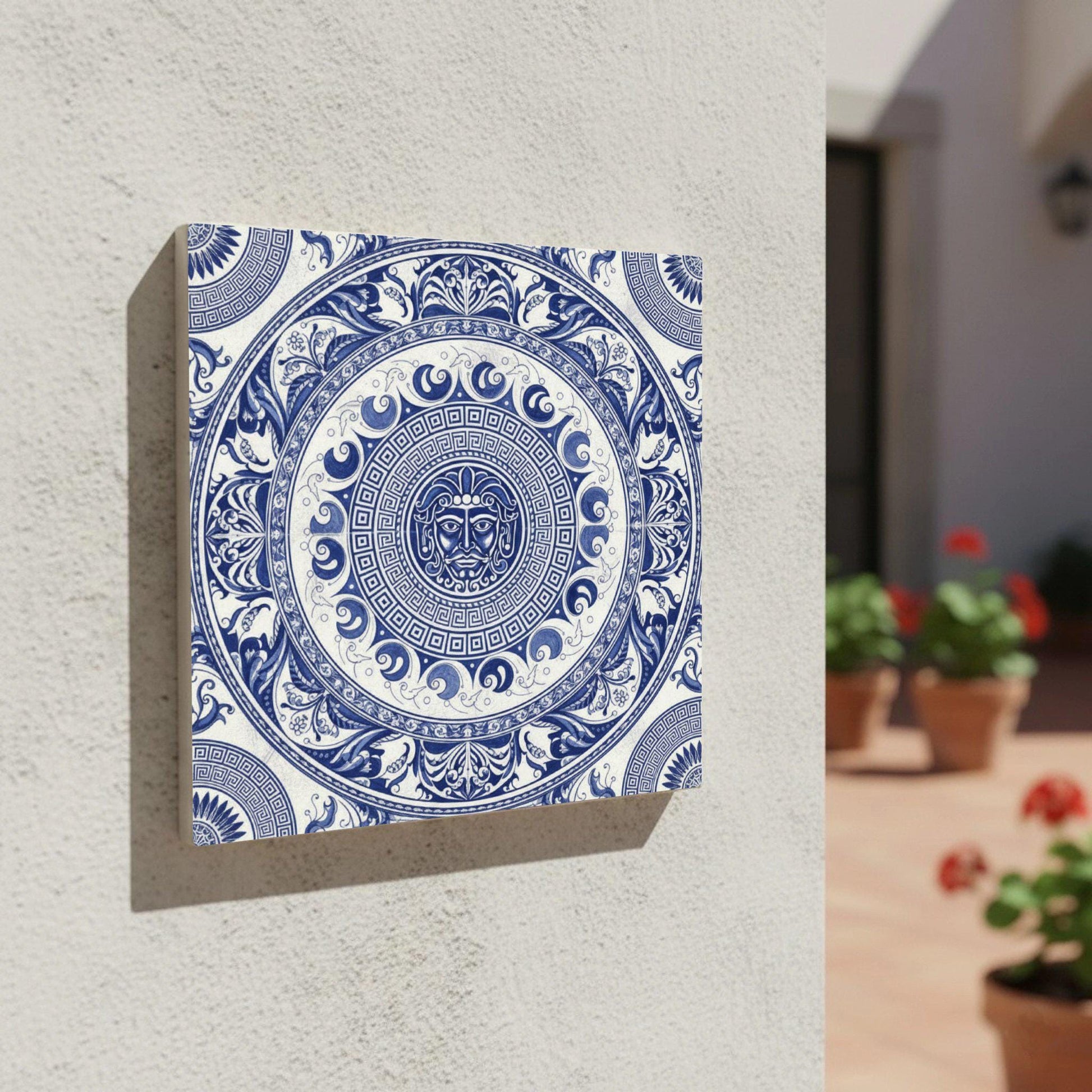Azulejo Andean sol medallón