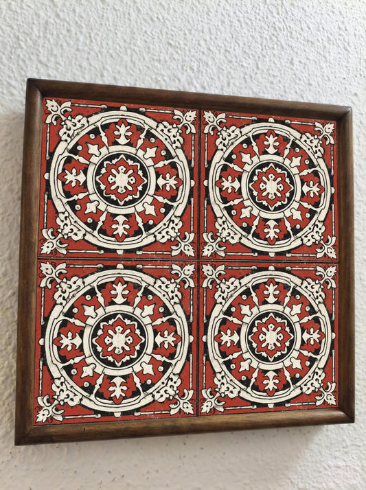 Azulejo Red y negro vintage