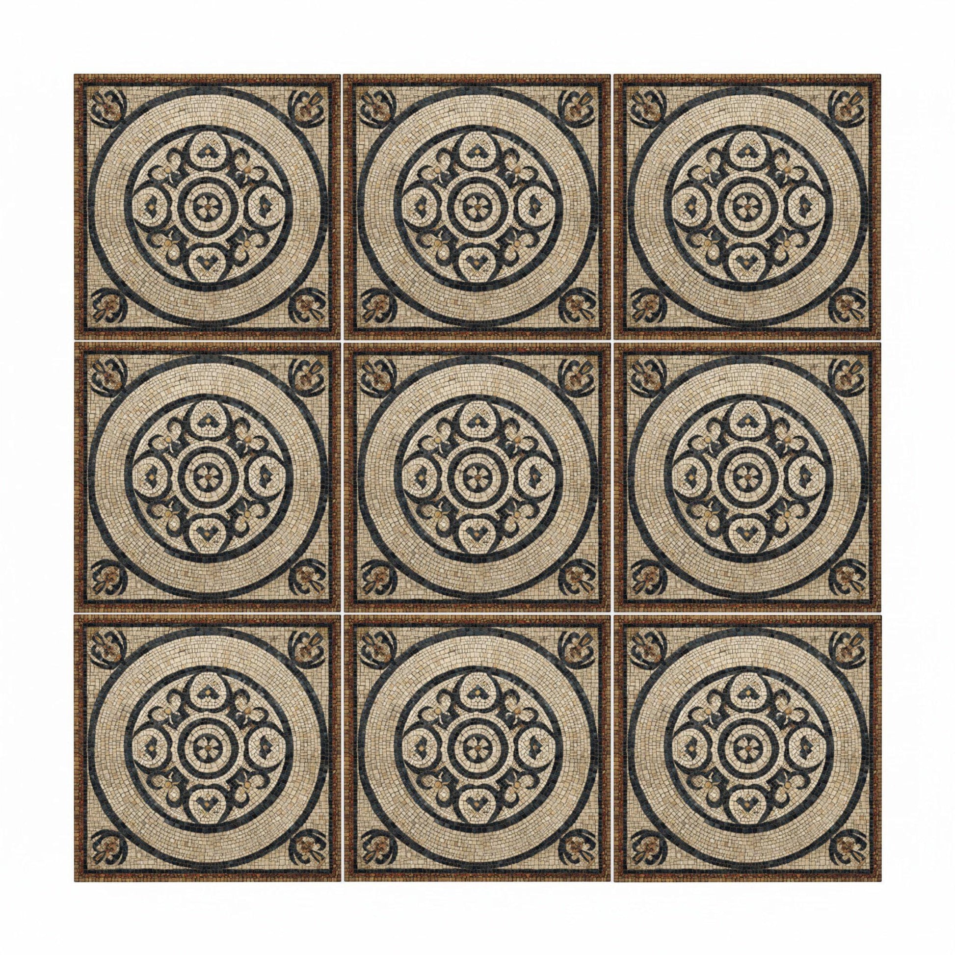 Azulejo-Fliese Römisch Mosaik Stil — Modernes geometrisches Design