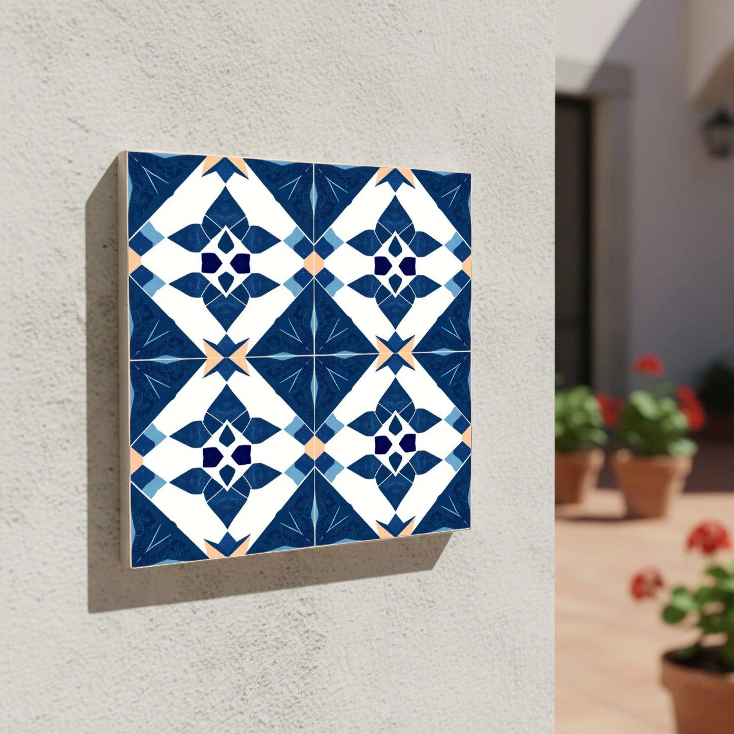 Azulejo Azul geométrico