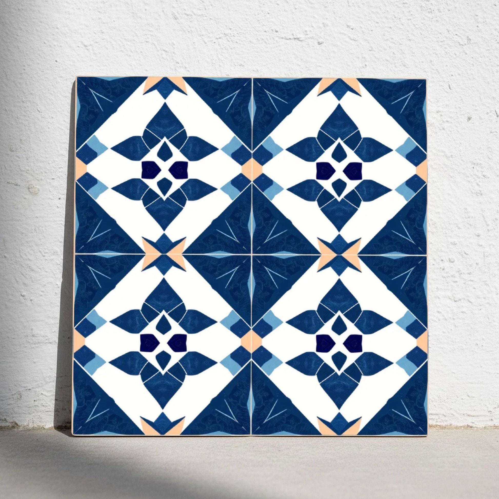 Azulejo Azul geométrico