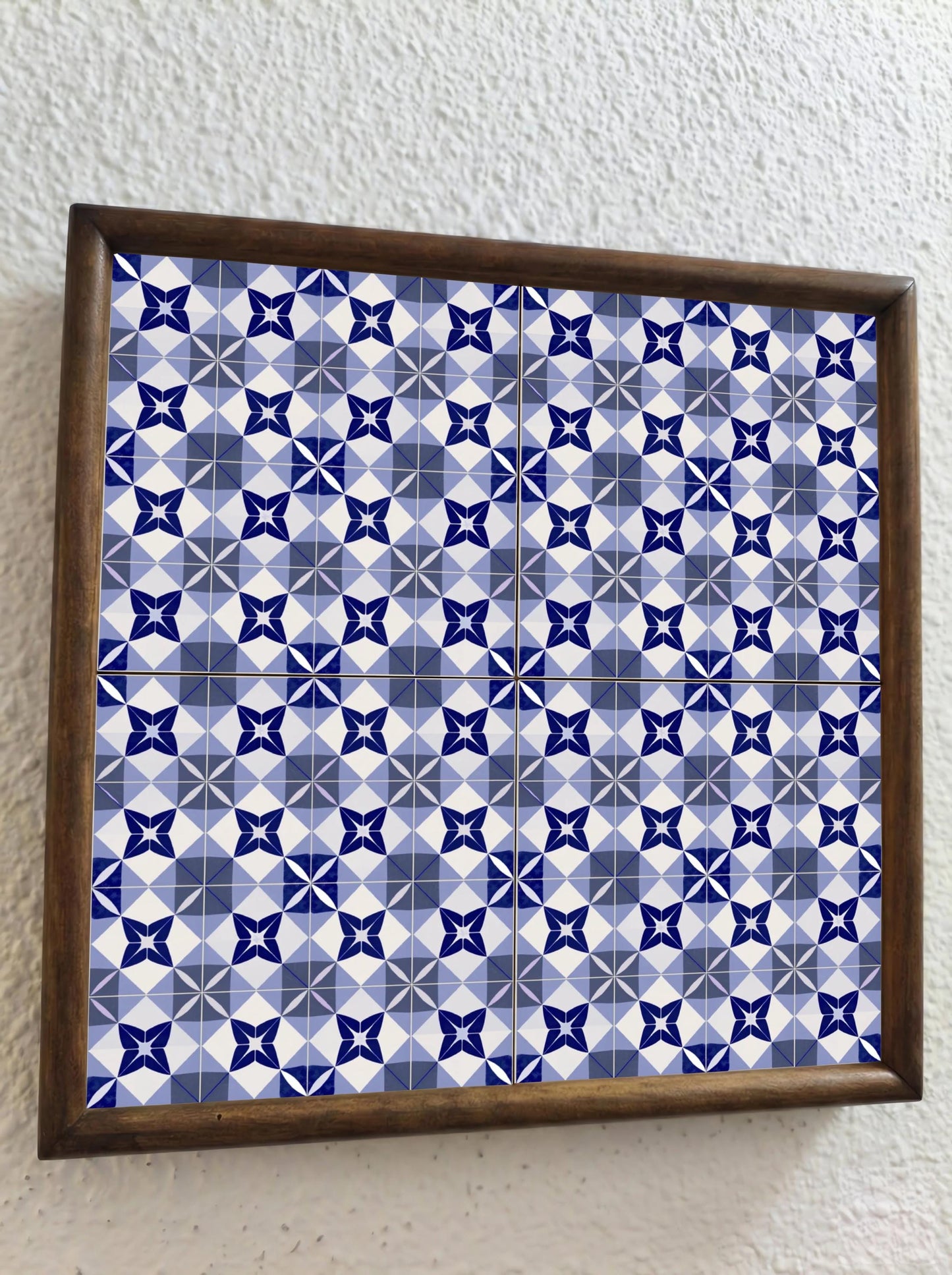 Azulejo Lyon azul geométrico