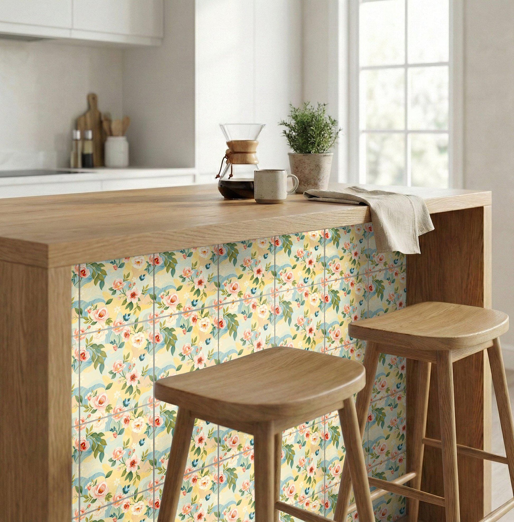 Azulejo Pastel floral