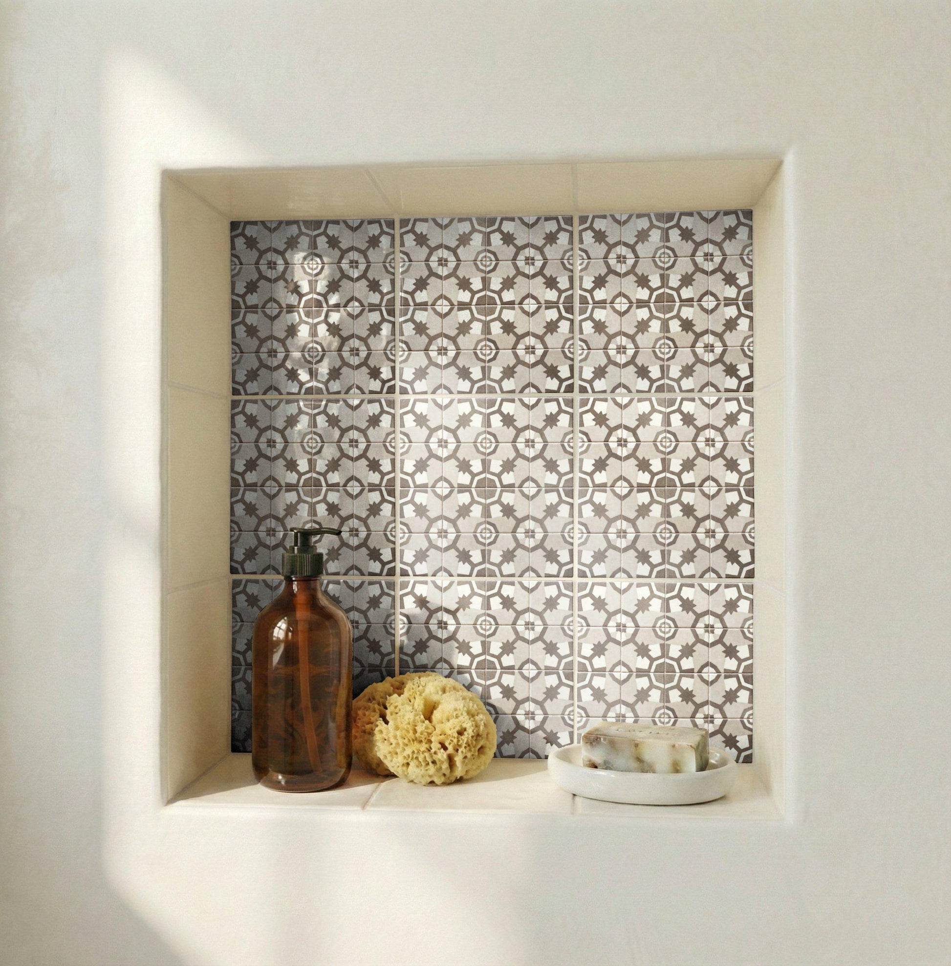 Ceramic Tile Limestone Moorish Star — Andalusian Spanish Style