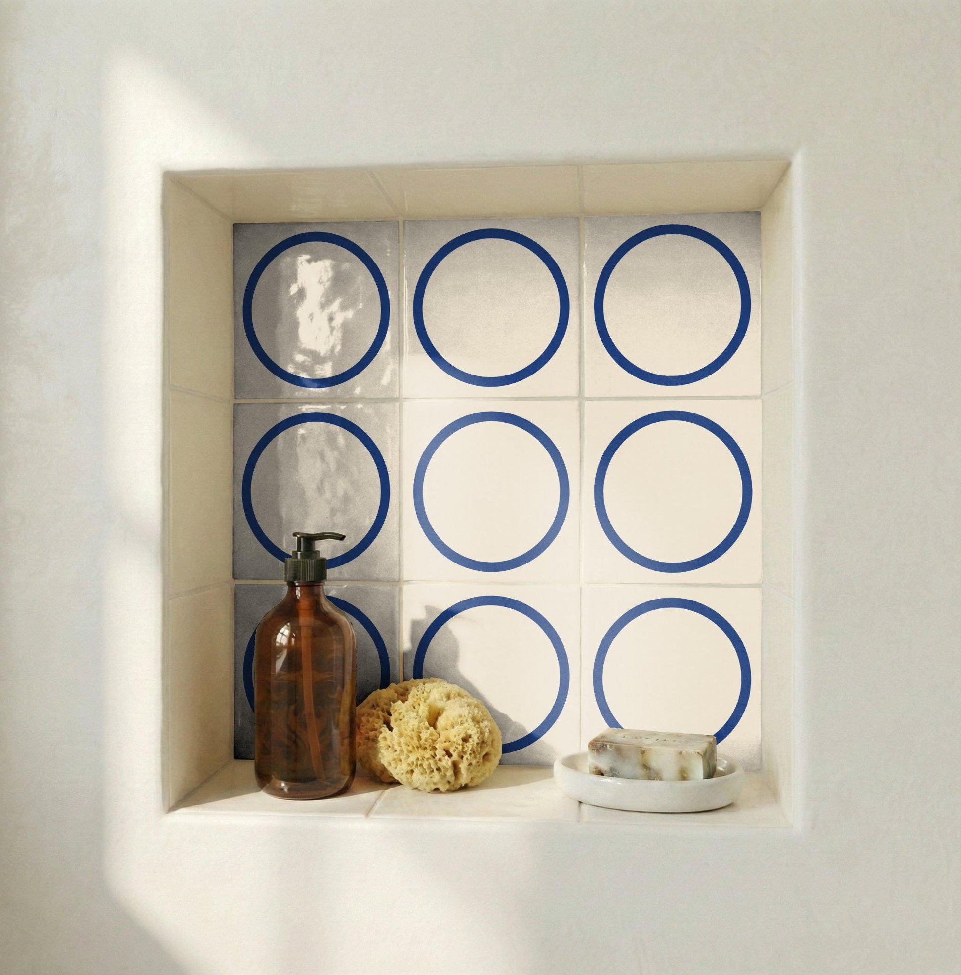Azulejo Azul círculo minimalista