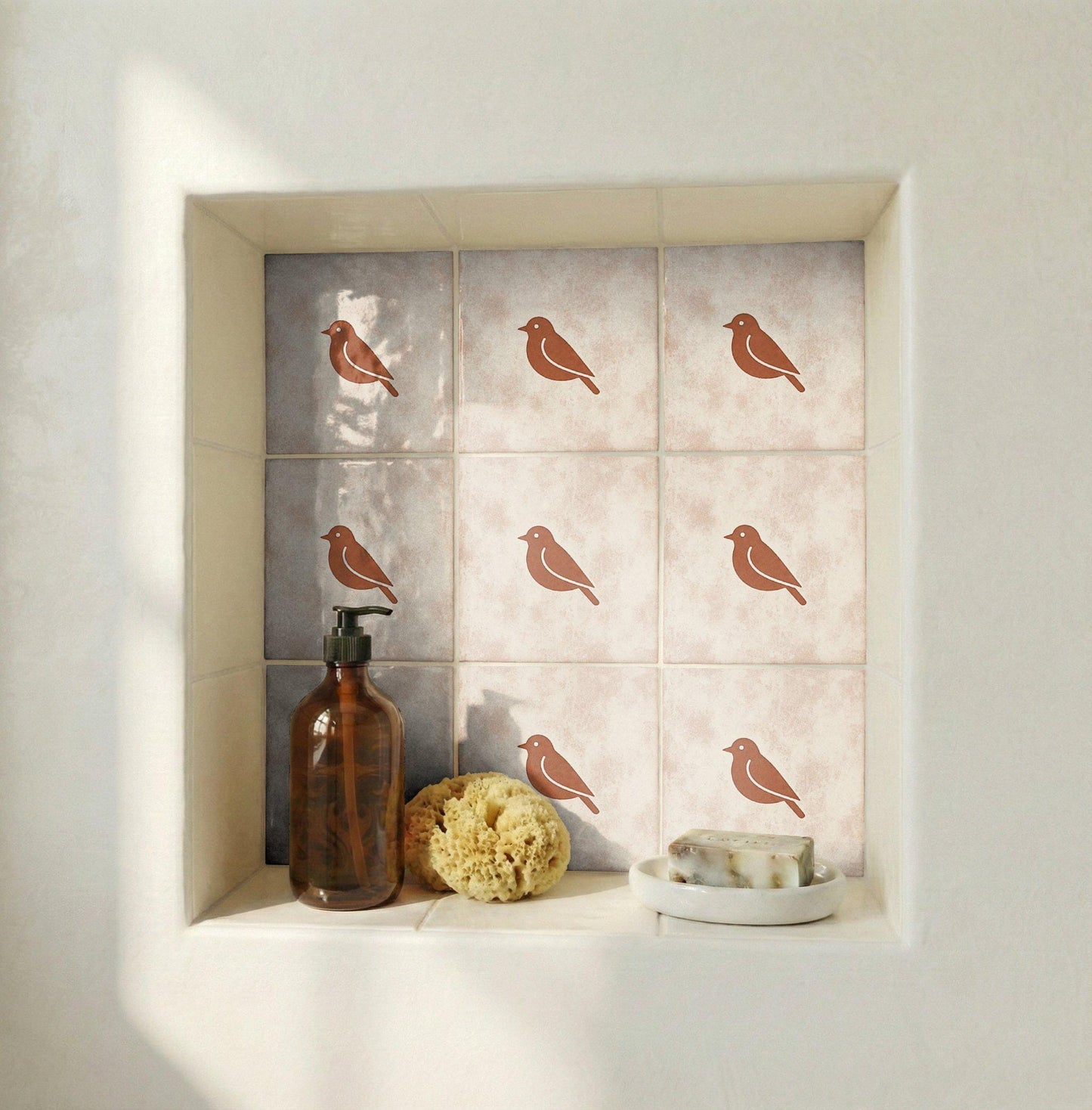 Vogel Minimalistisch · Keramik-Wandfliese — Zeitloses Dekor-Design