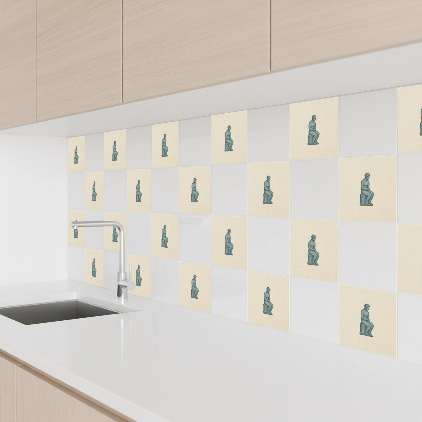 Ceramic Tile Figure Classic — Vintage-Style Ornament