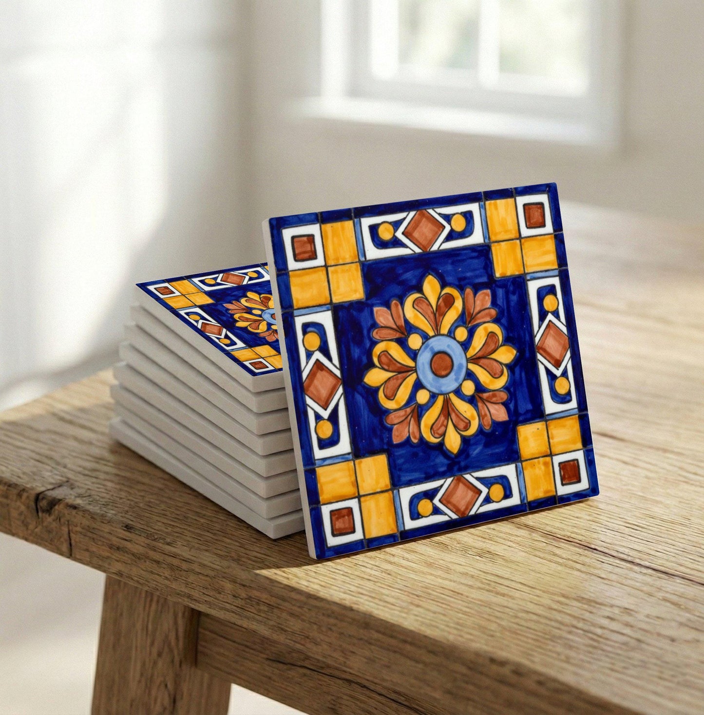 Monterrey Talavera · Ceramic Wall Tile — Talavera Folk-Art Colour