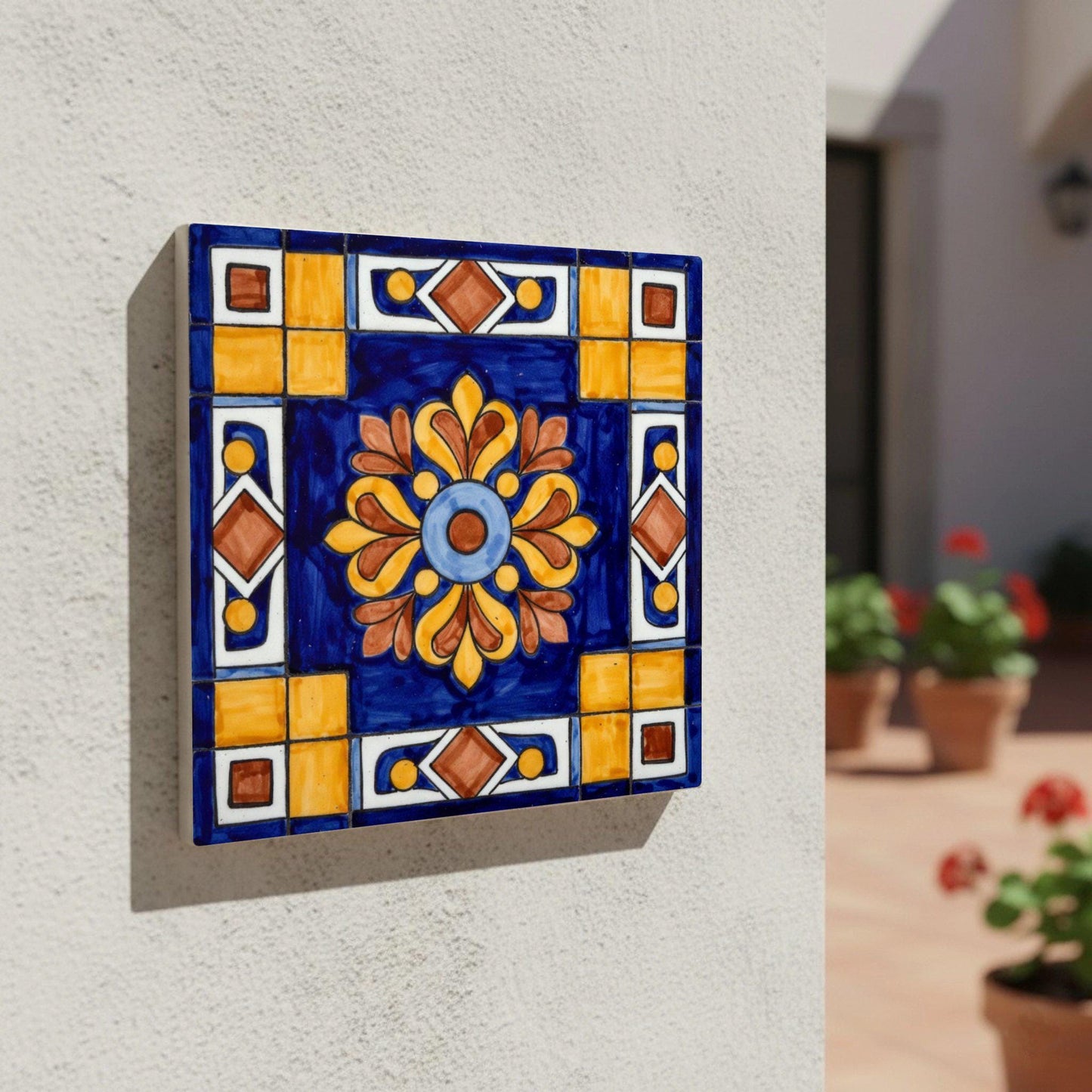 Monterrey Talavera · Ceramic Wall Tile — Talavera Folk-Art Colour