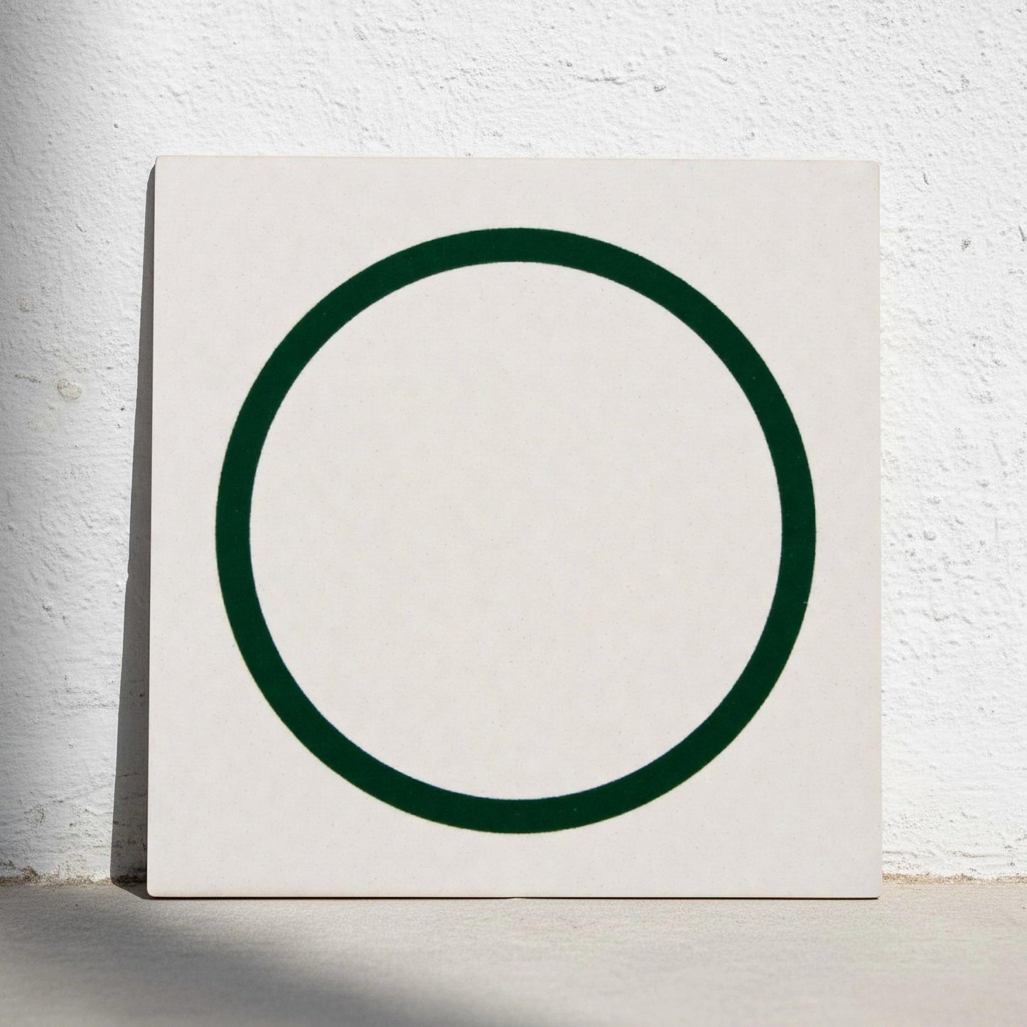 Ceramic Tile Green Circle Minimalist — Geometric Pattern