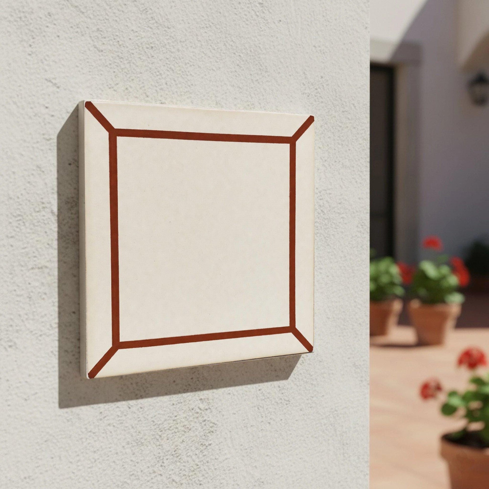 Fliese Terrakotta Rahmen Minimalistisch · Mediterranes Küsten-Dekor