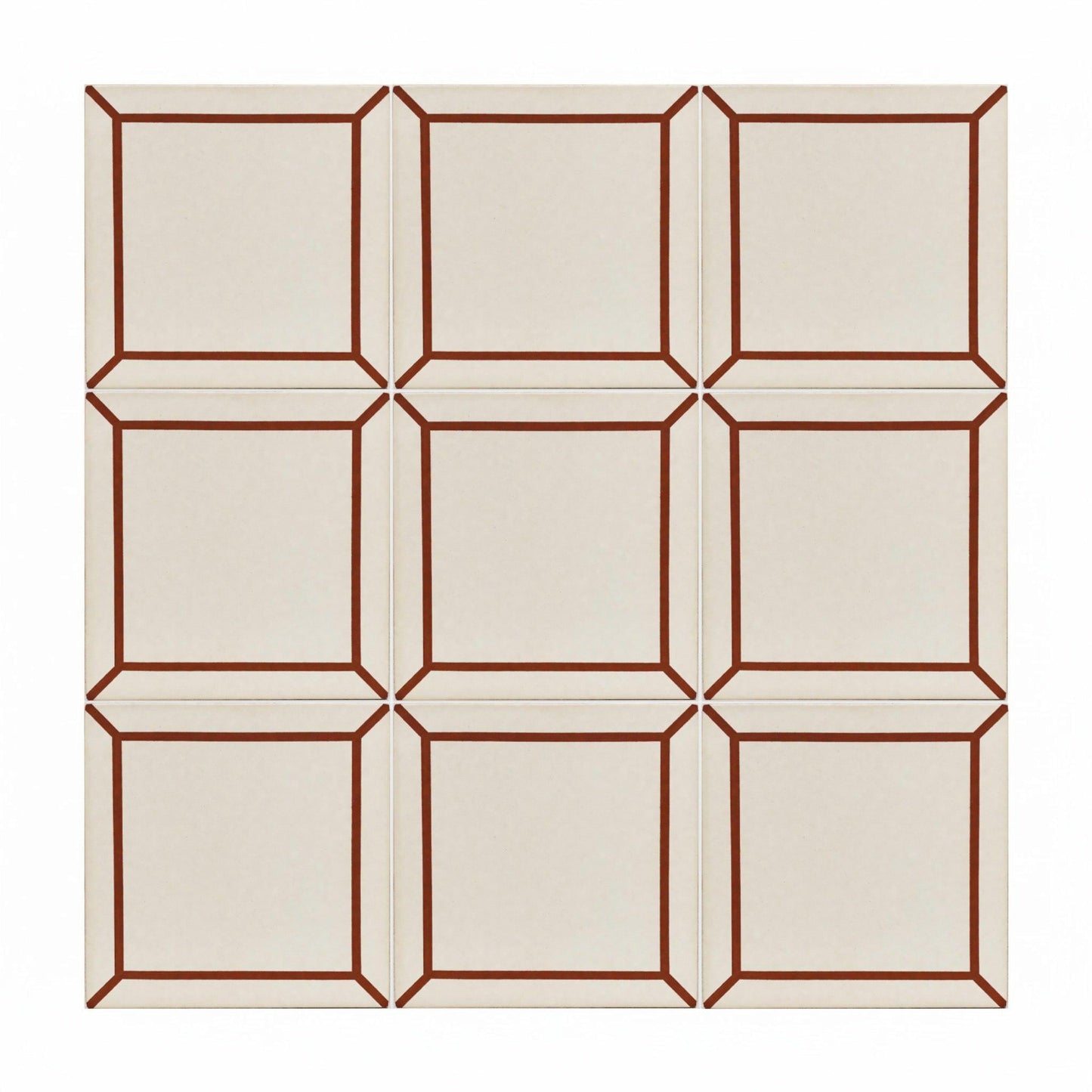 Fliese Terrakotta Rahmen Minimalistisch · Mediterranes Küsten-Dekor
