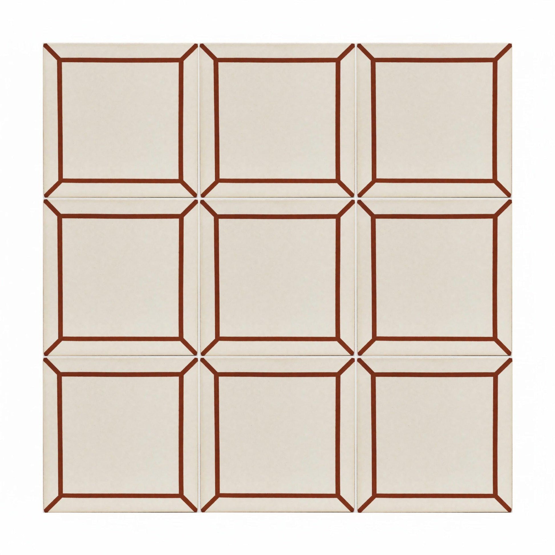 Fliese Terrakotta Rahmen Minimalistisch · Mediterranes Küsten-Dekor