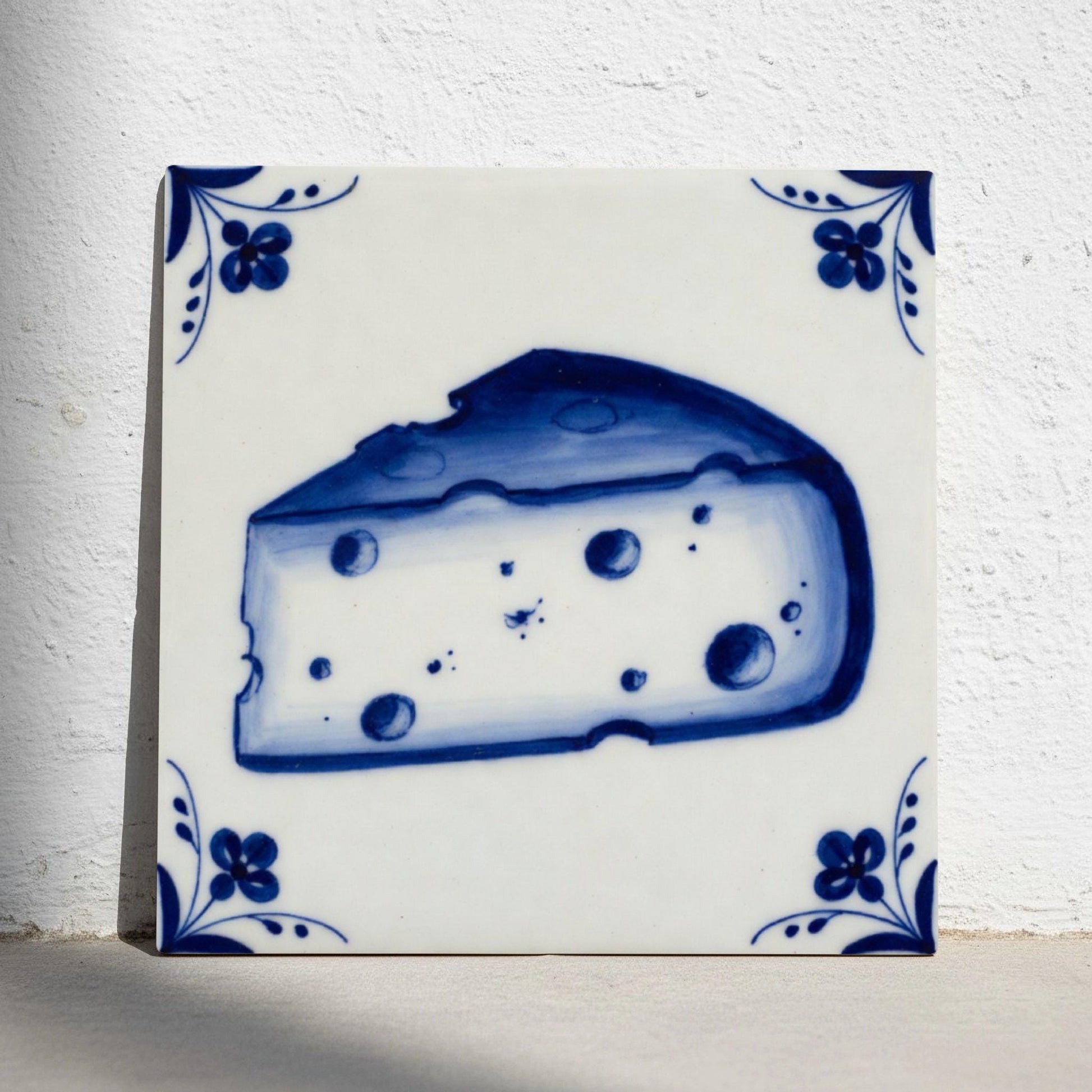 Formaggio in blu di Delft · Mattonella — Stile Blu di Delft