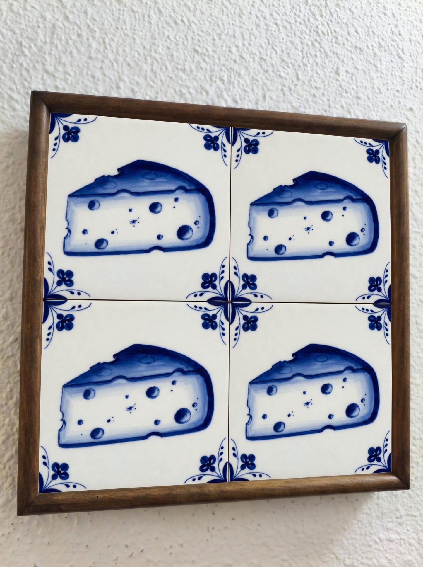 Formaggio in blu di Delft · Mattonella — Stile Blu di Delft